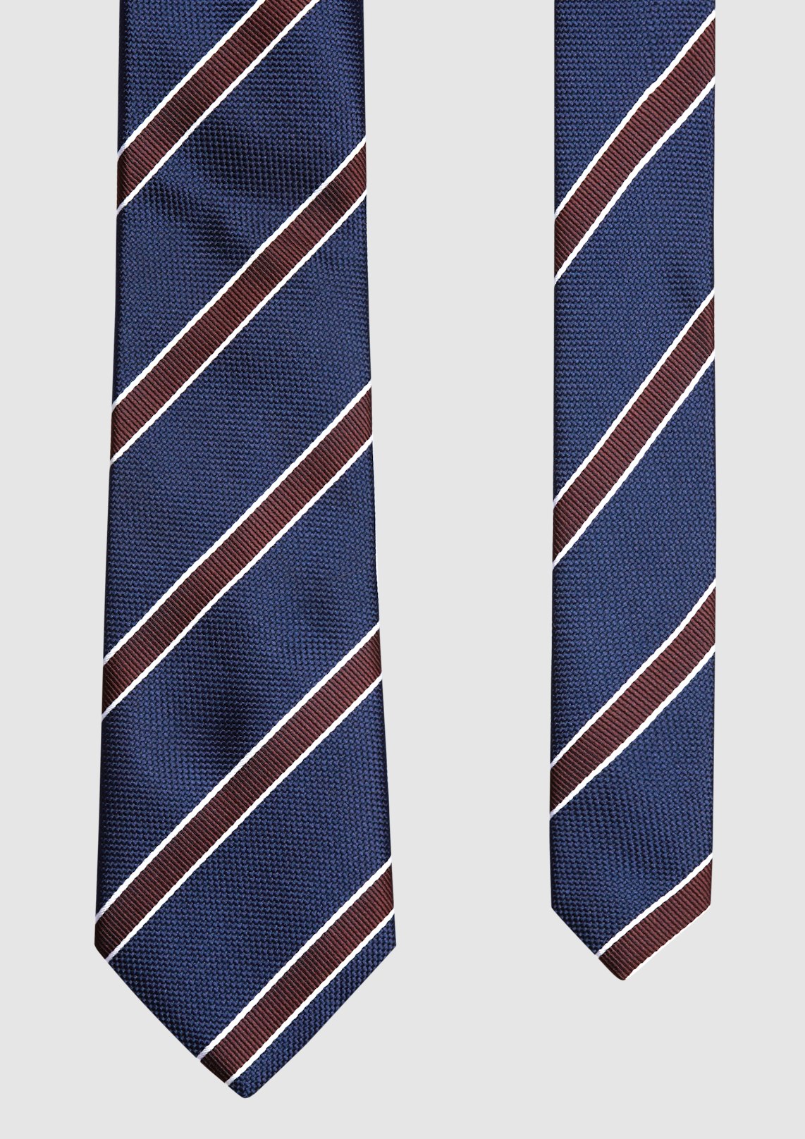 Stripe Tie & Pkt Square Set