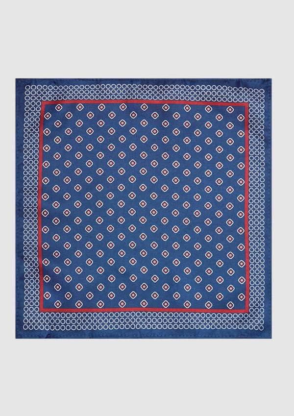 Stripe Tie & Pkt Square Set