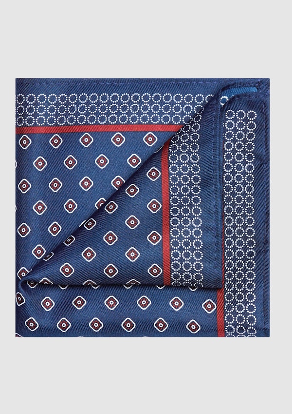 Stripe Tie & Pkt Square Set