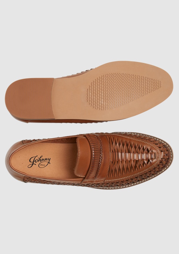 Tan 2025 weave loafers