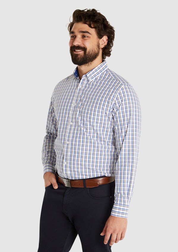 Cobalt Campbell Check Shirt
