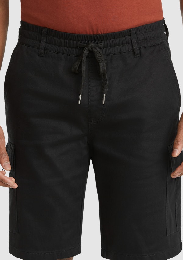 Black Nelson Knit Cargo Short