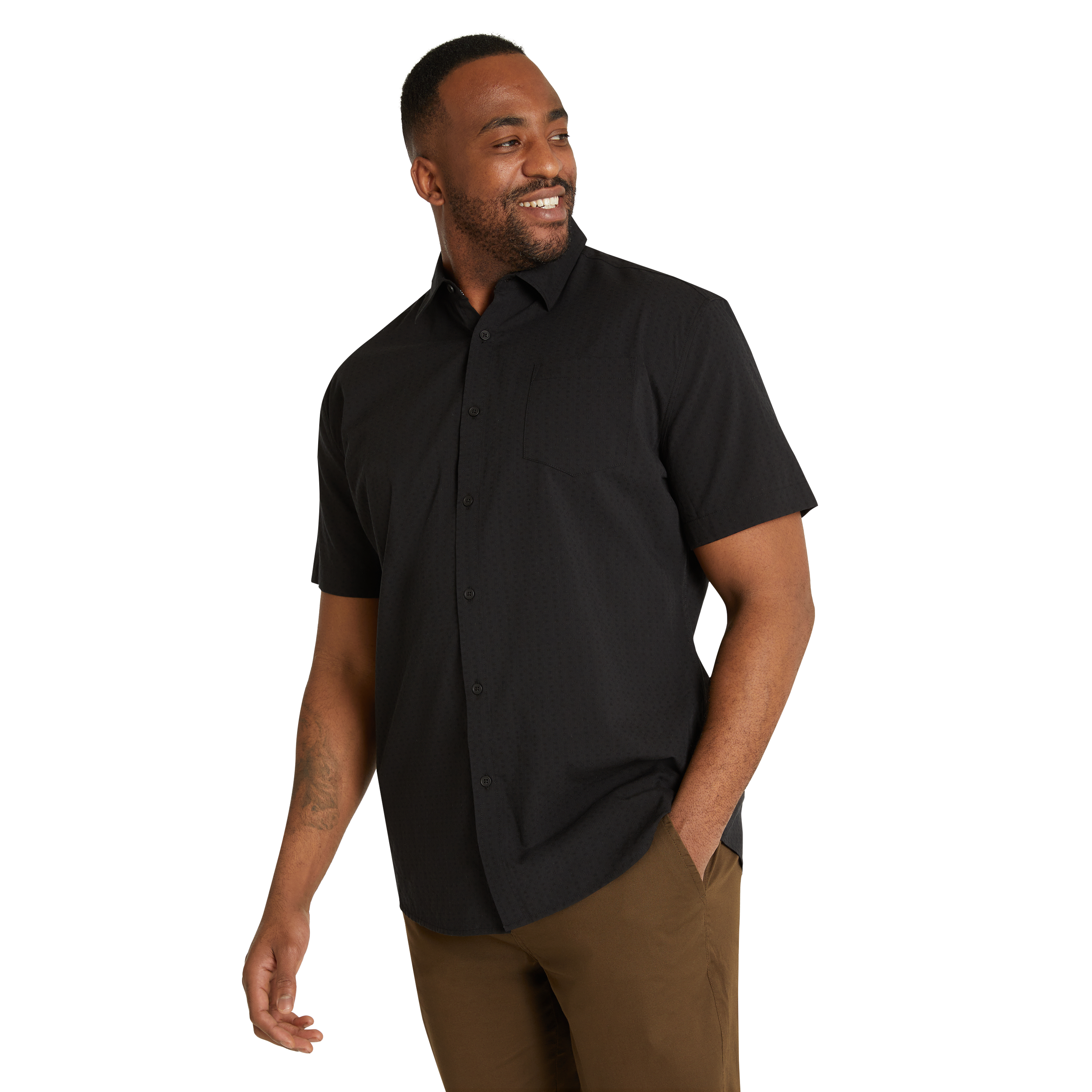Black Hugo Textured Shirt