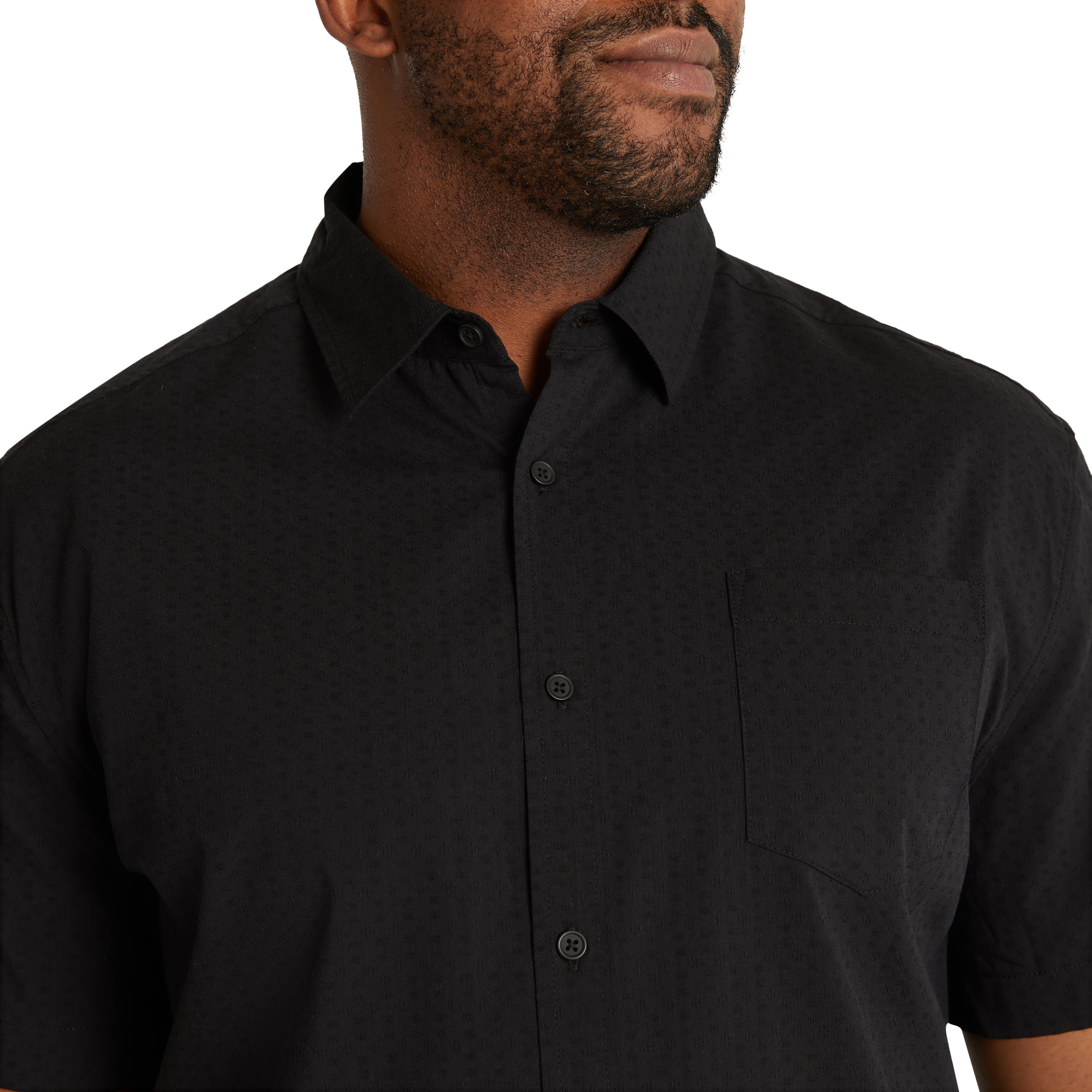 Black Hugo Textured Shirt