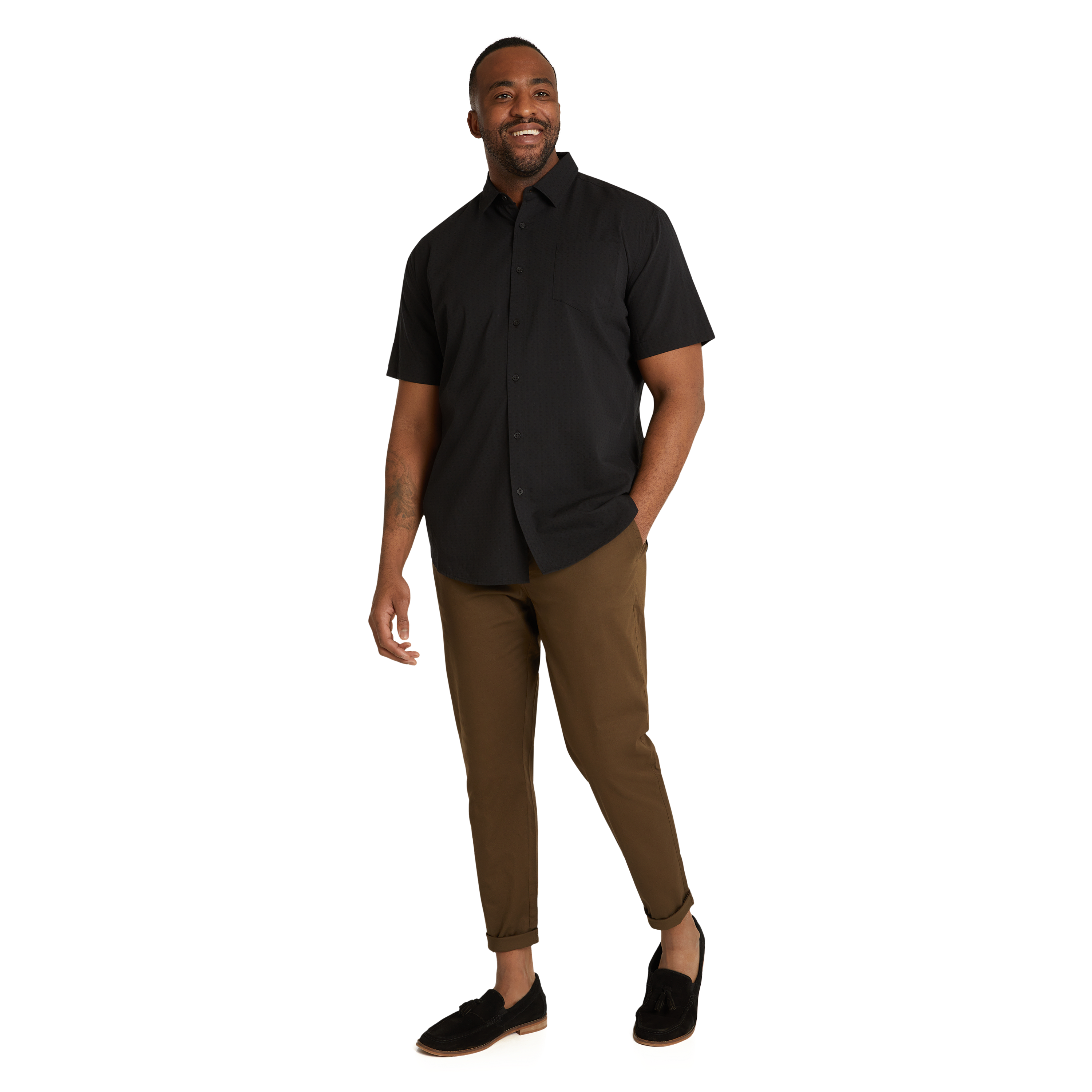 Black Hugo Textured Shirt