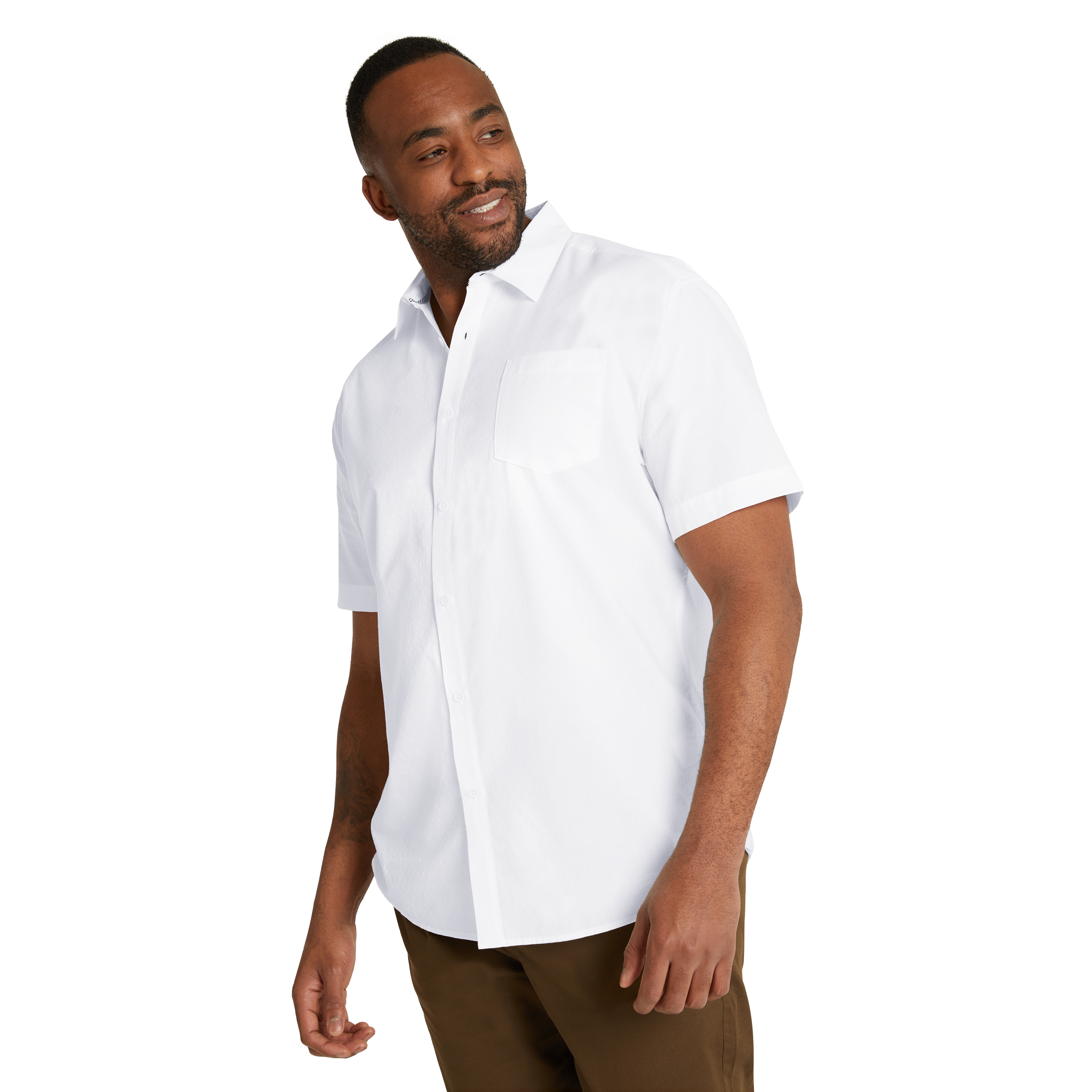 White Hugo Textured Shirt
