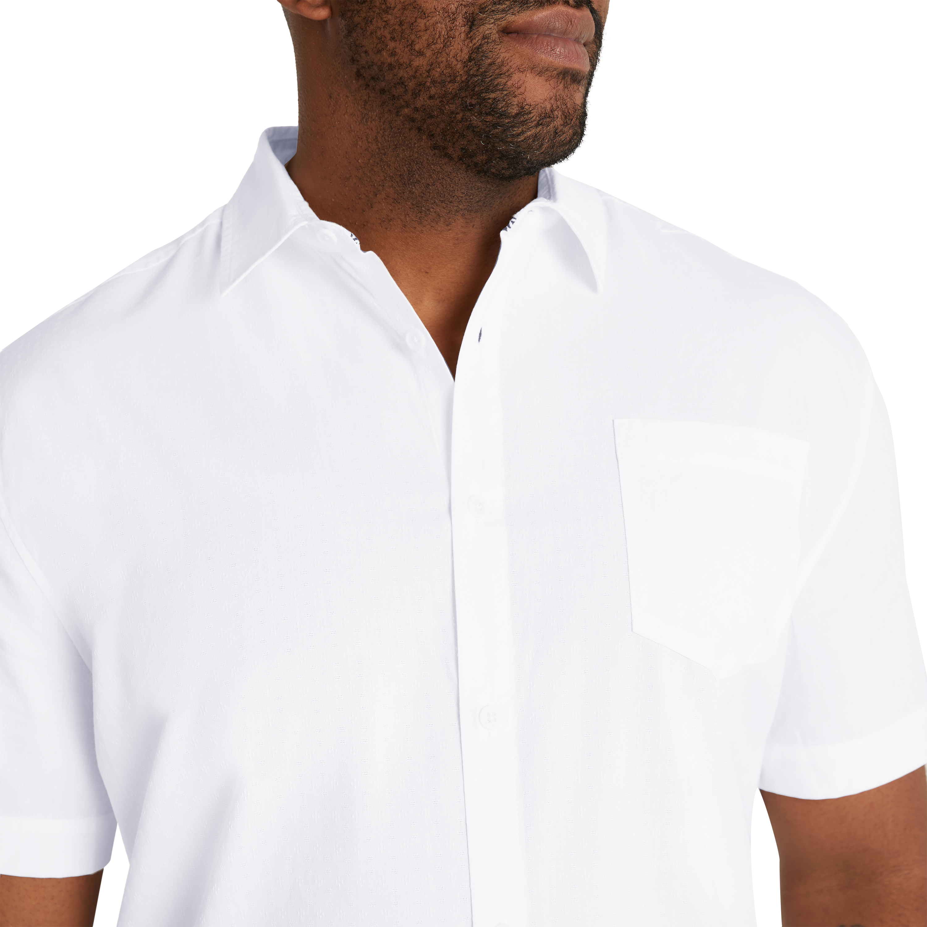 White Hugo Textured Shirt