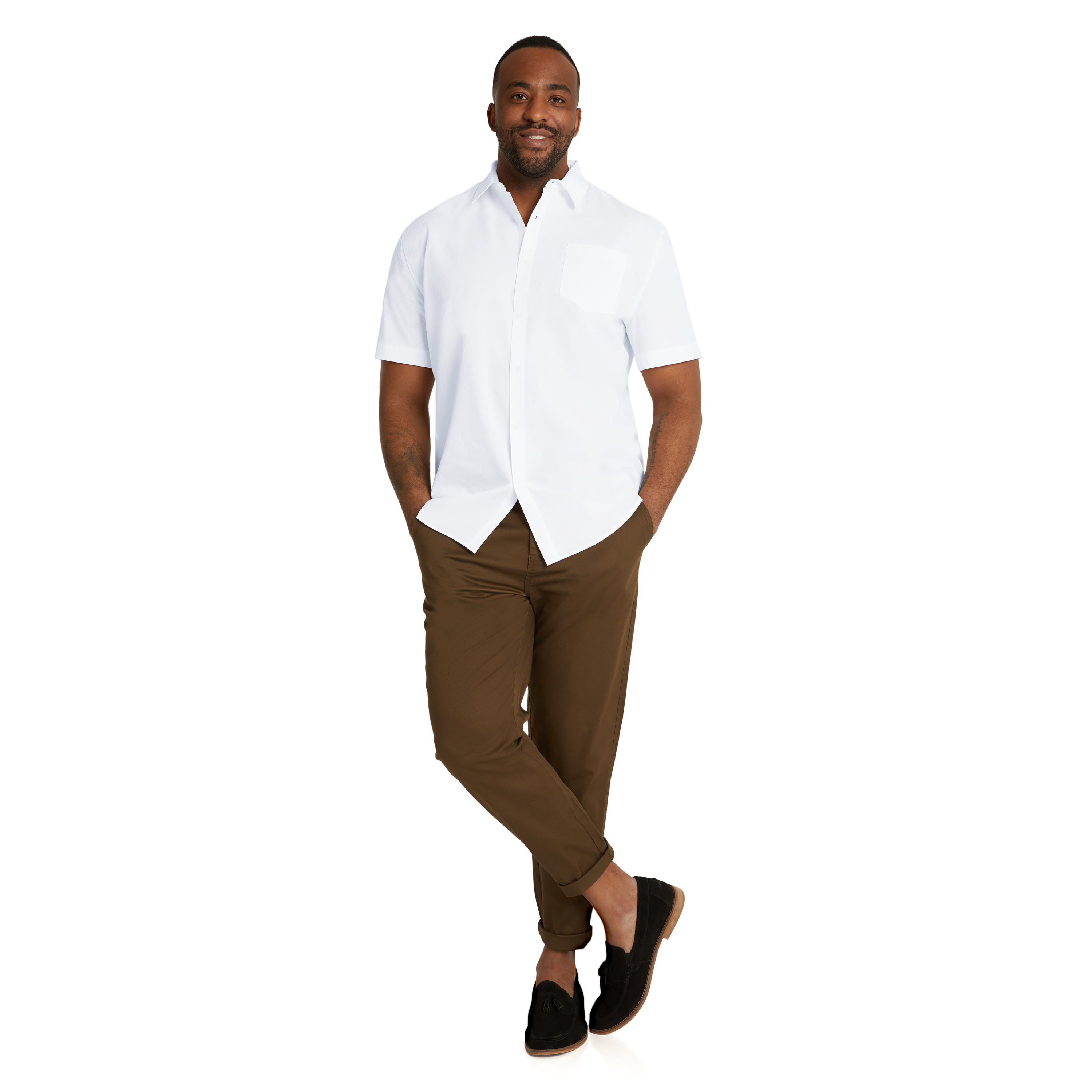 White Hugo Textured Shirt
