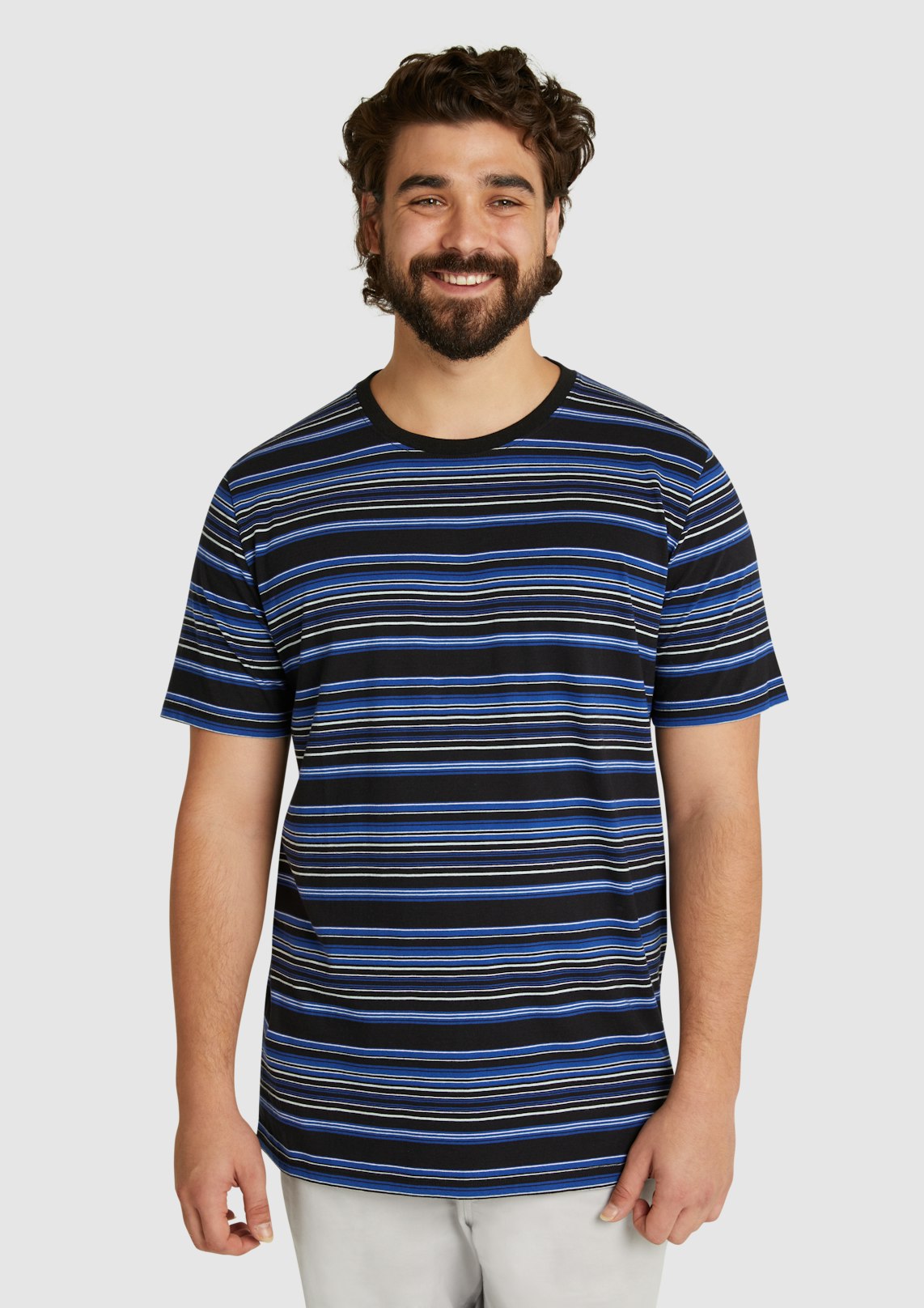 Global Stripe Longline Tee