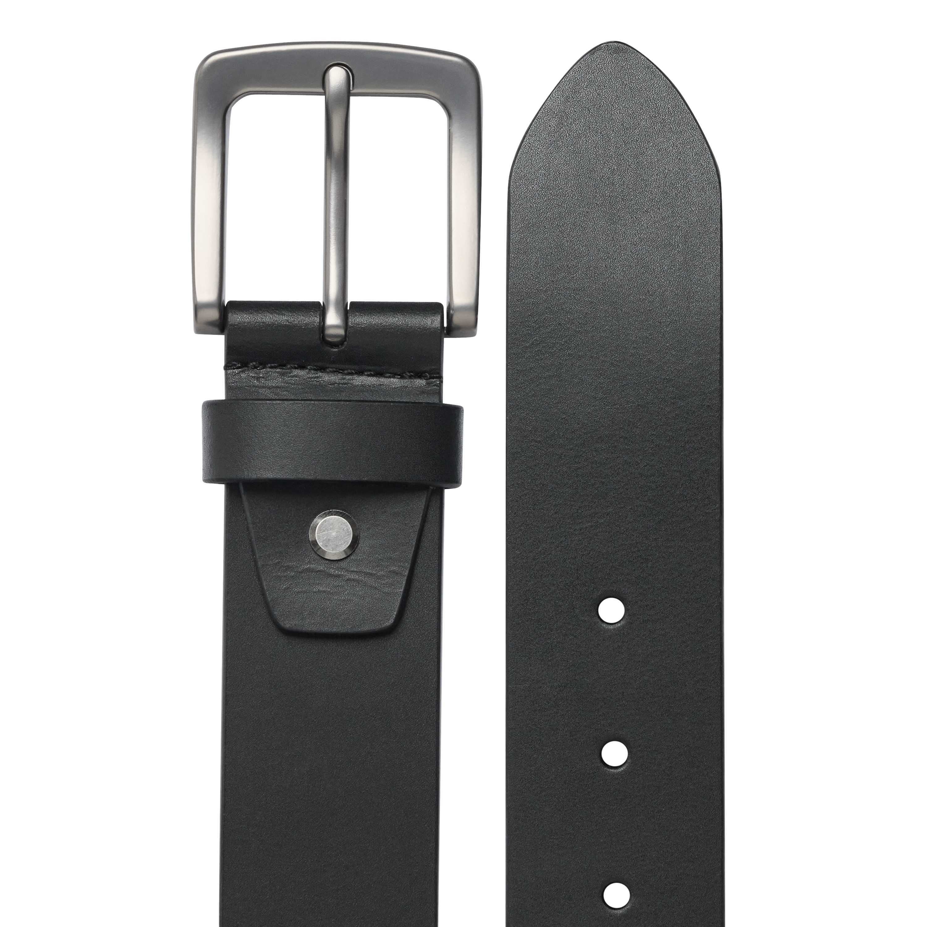 Black Morgan Genuine Leather Belt