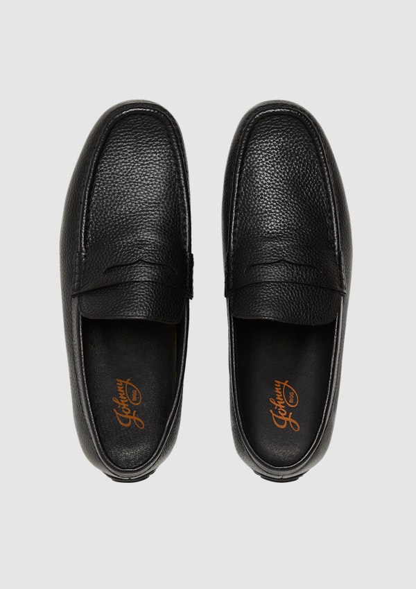 Black Warren Leather Driver