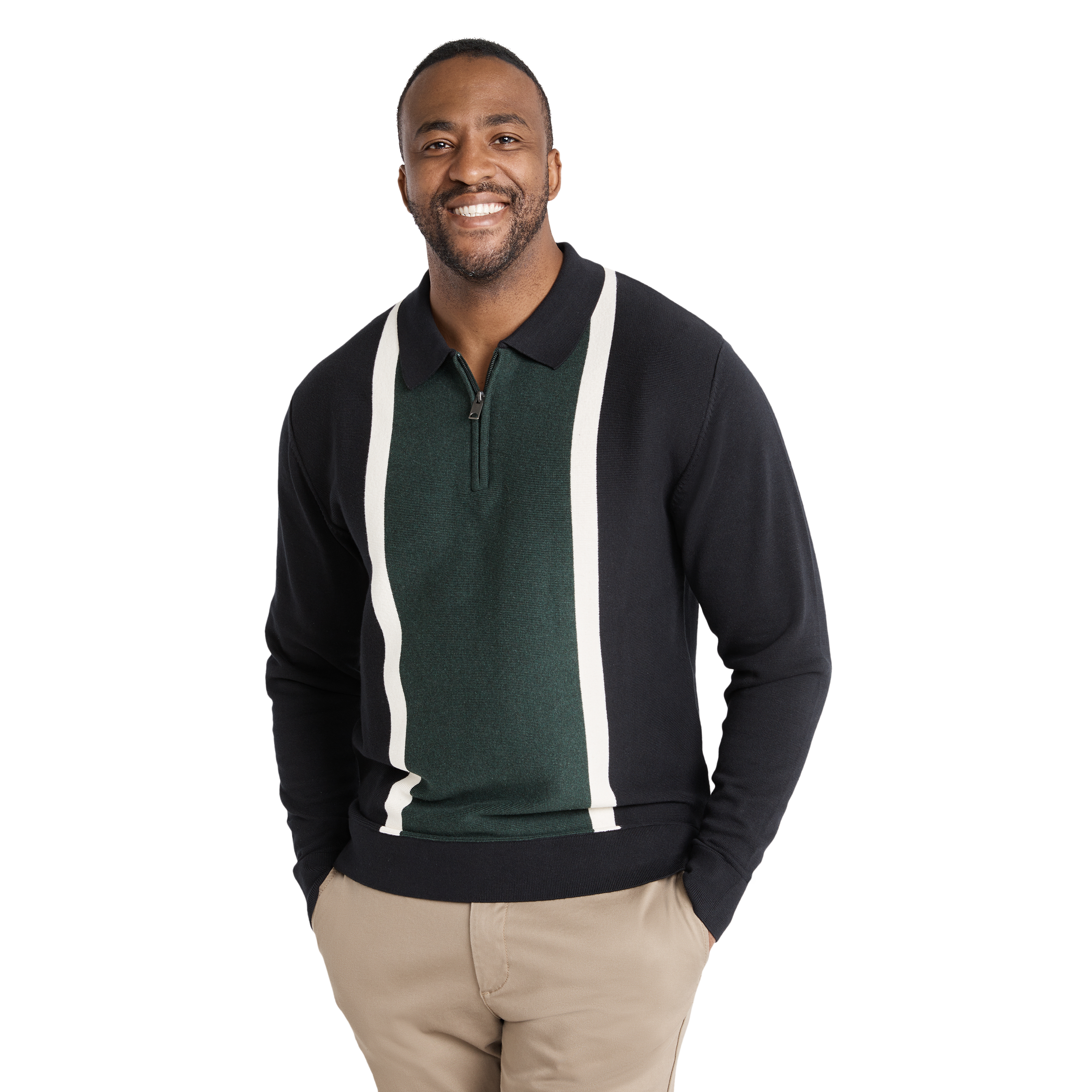 Braxton Splice Polo Sweater