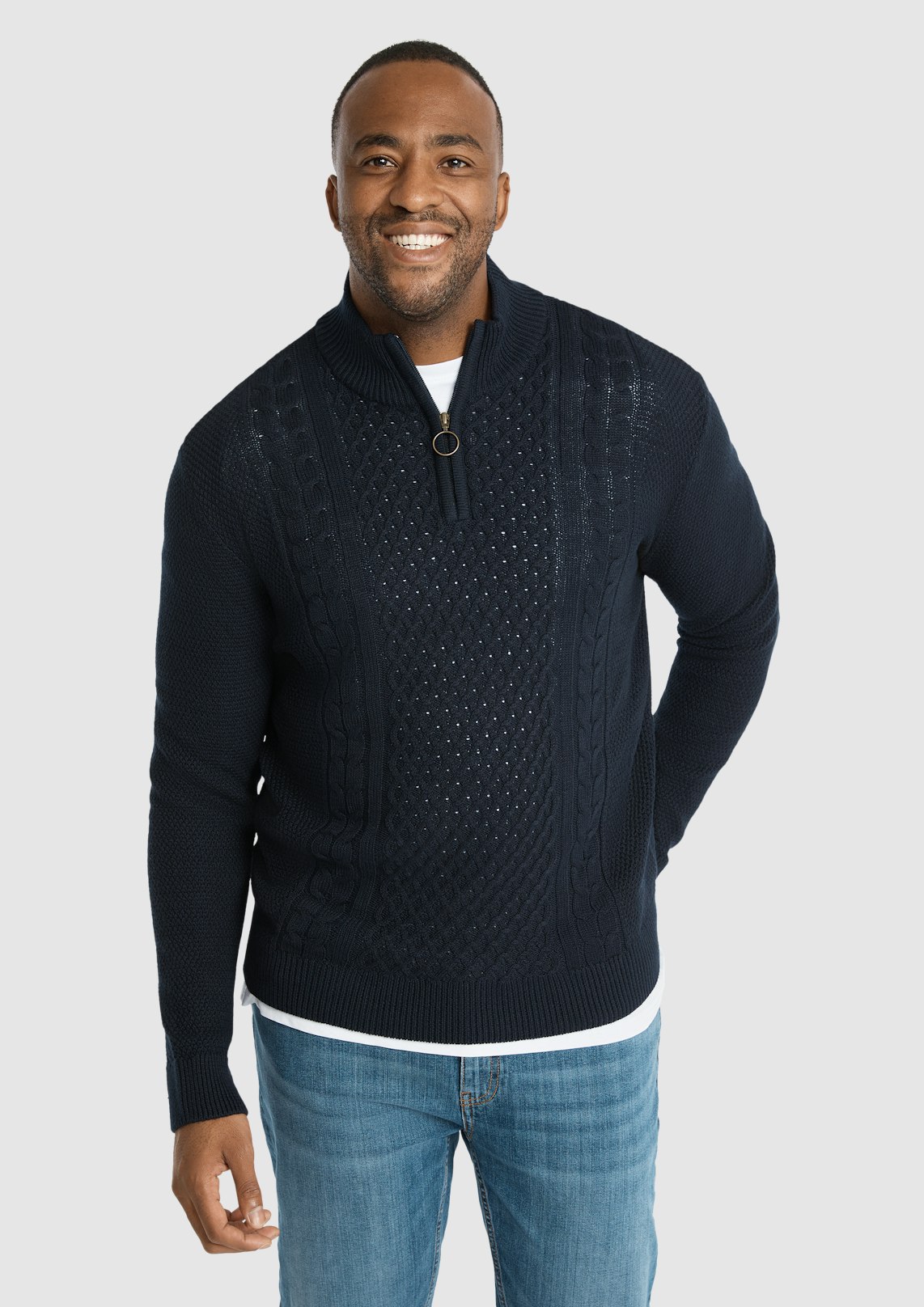 Gibson Cable Half Zip Sweater