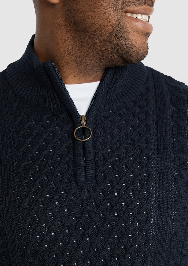 Gibson Cable Half Zip Sweater