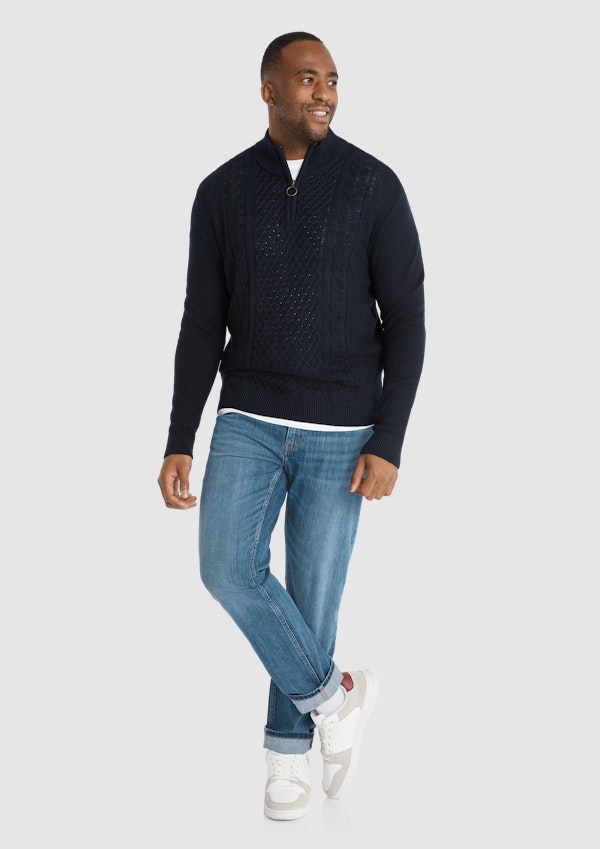 Gibson Cable Half Zip Sweater