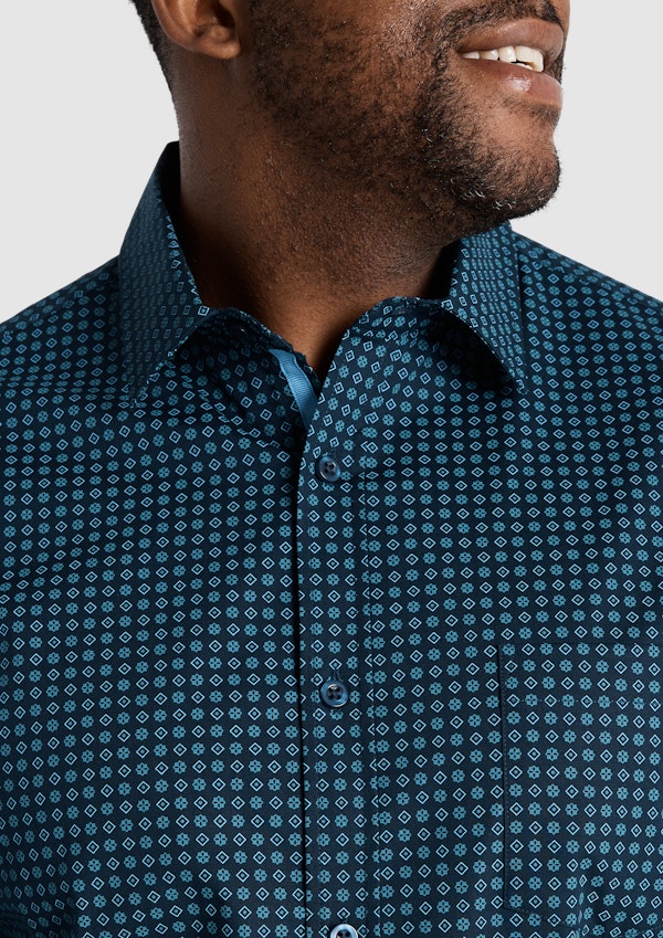 Barrett Geo Print Stretch Shirt