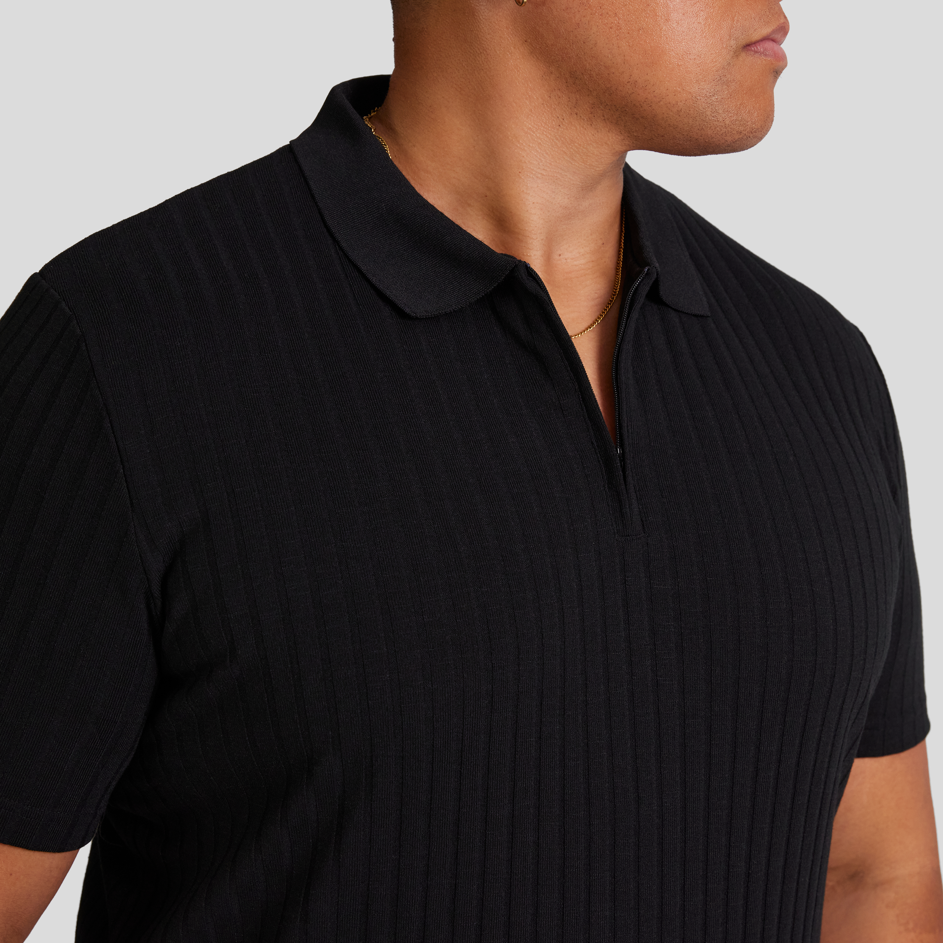Black Page Rib Polo