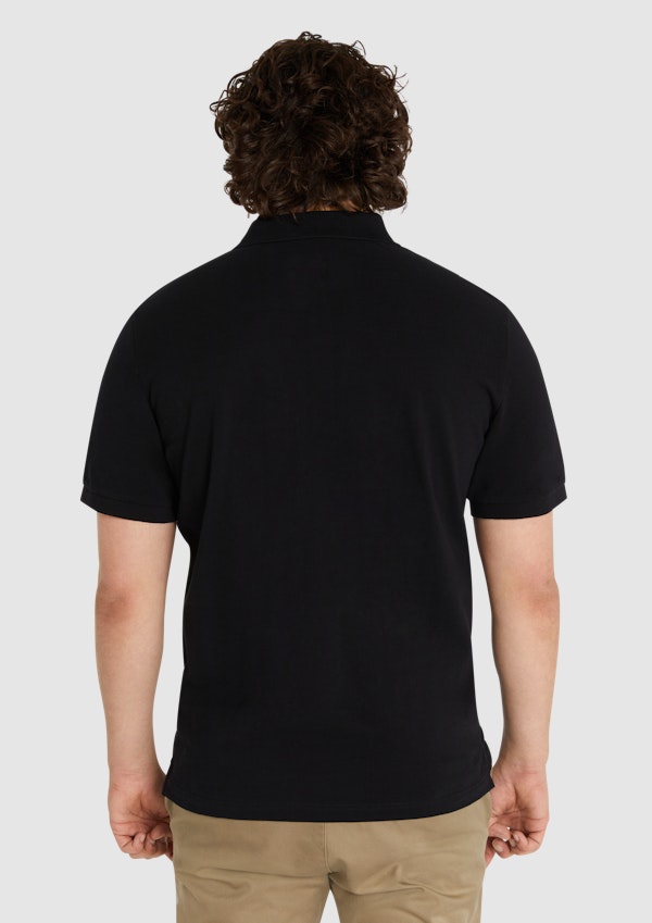 Black Linden Vertical Stripe Polo