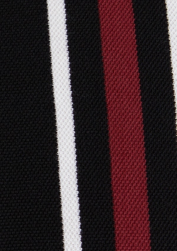 Black Linden Vertical Stripe Polo