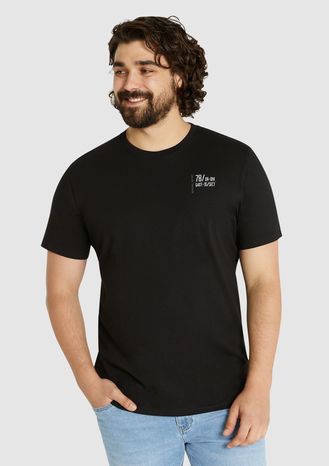 Black Unknown Horizon Crew Neck Tee