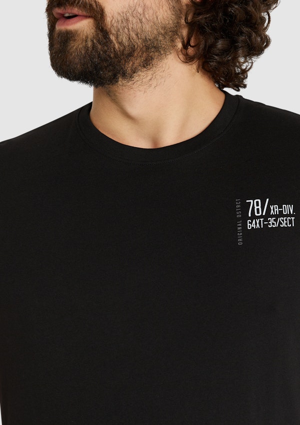 Black Unknown Horizon Crew Neck Tee