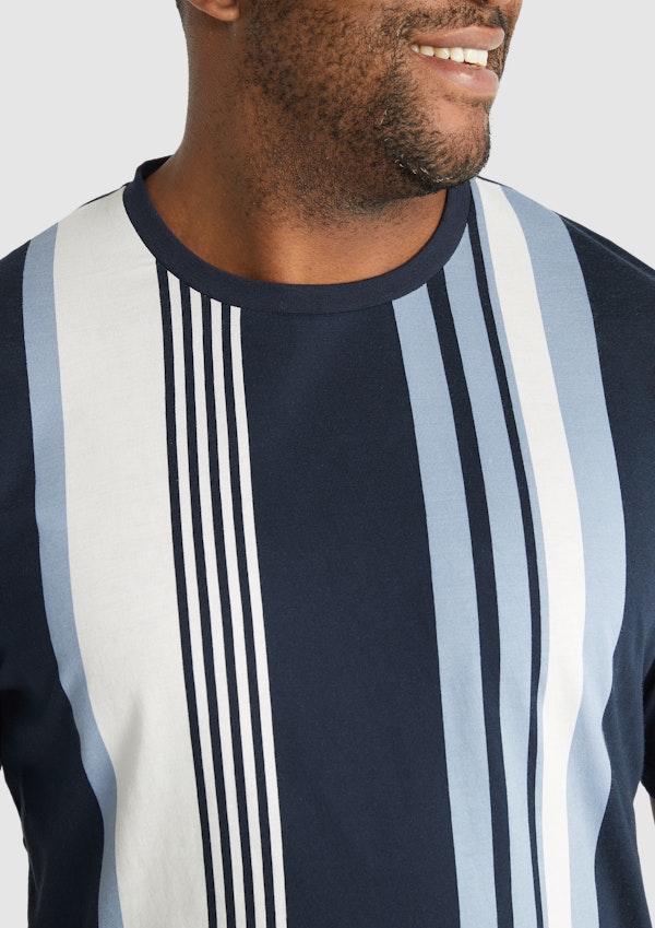 Navy Jones Vertical Stripe Tee