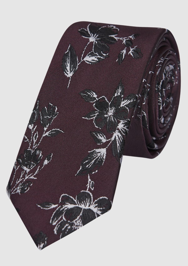 Shadow Floral Jacquard Tie 7Cm