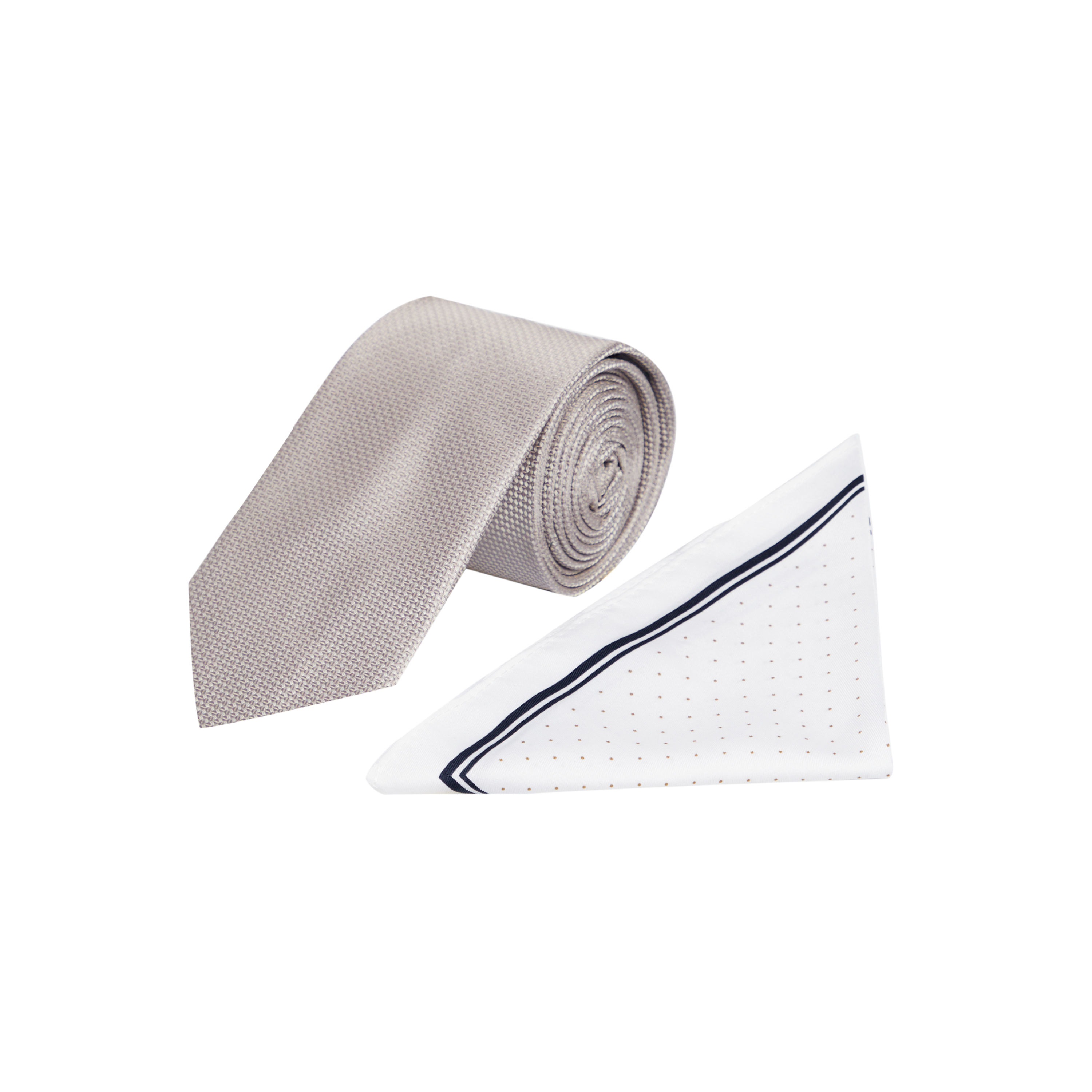 Textured Tie & Print Pkt Square Set