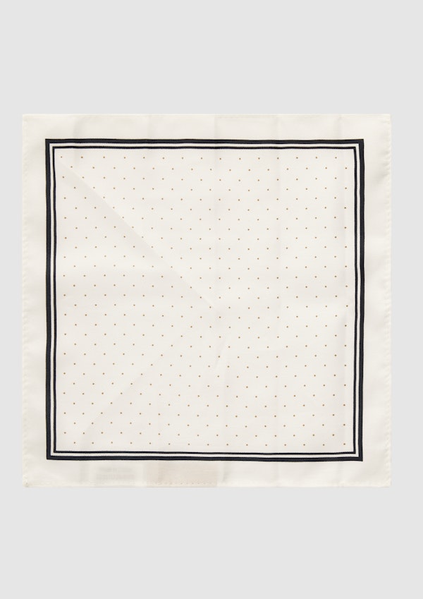 Oyster Textured Tie & Print Pkt Square Set