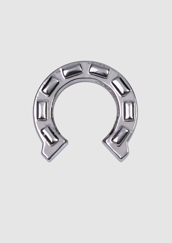 Silver Horse Shoe Lapel Pin