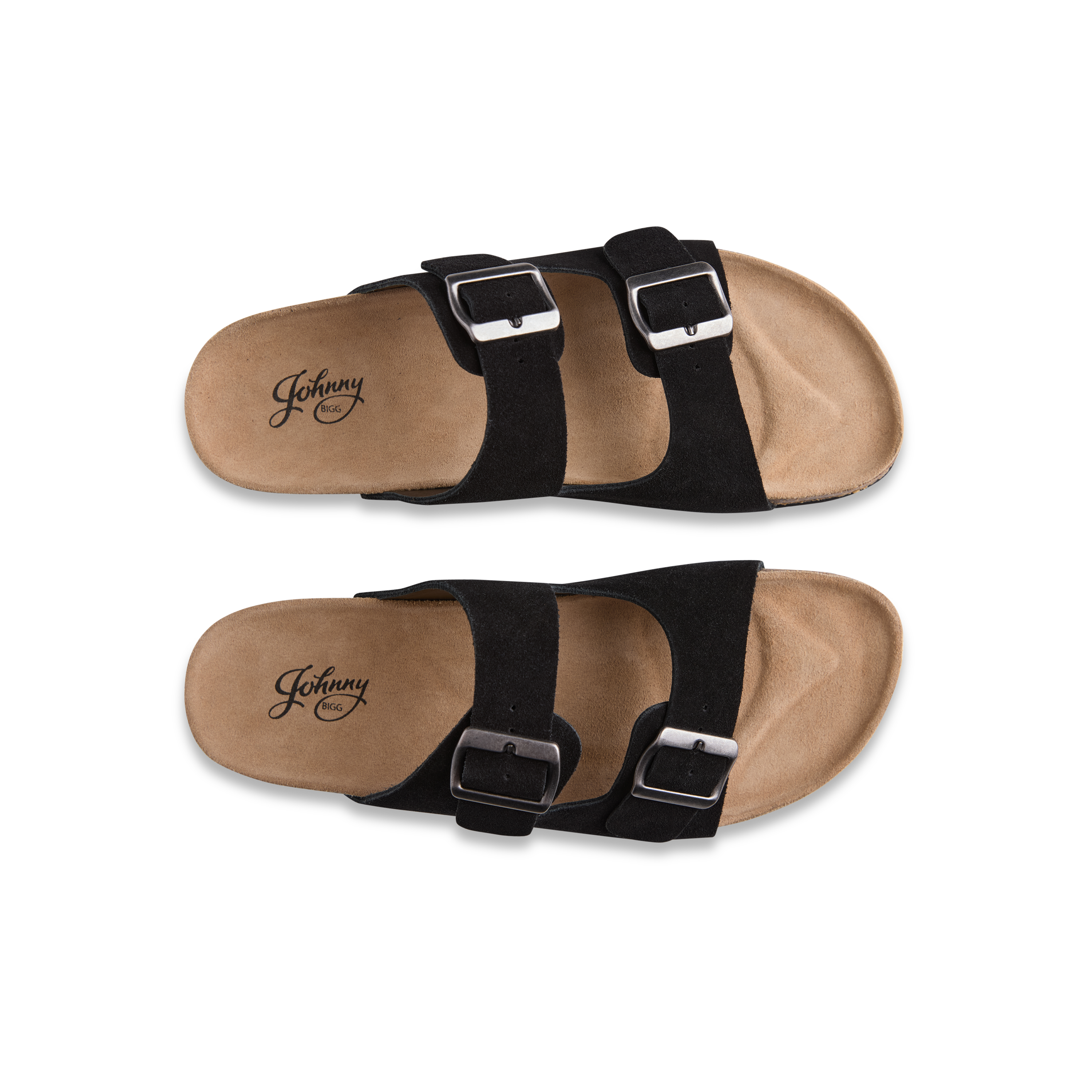 Black Suede Cork Slide