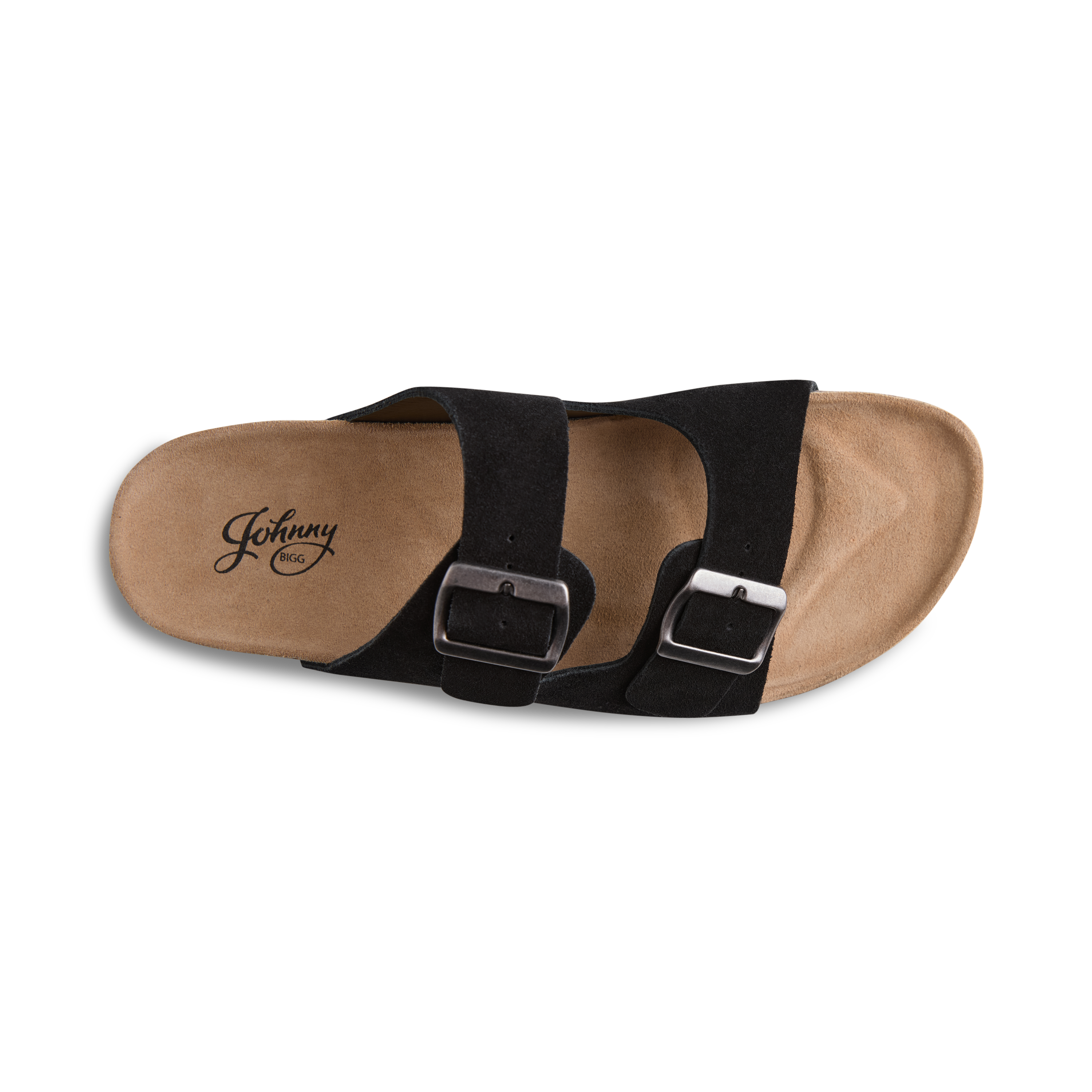 Black Suede Cork Slide