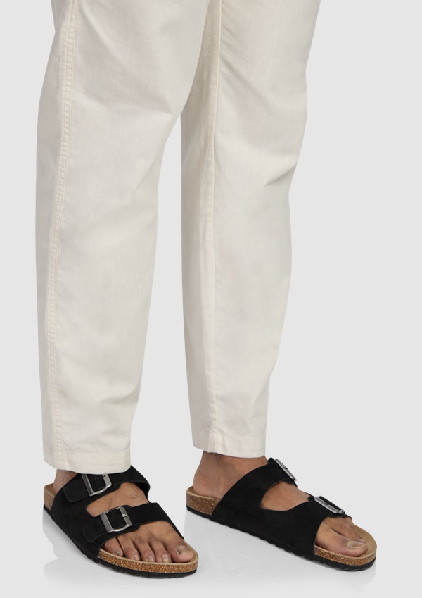 Black Suede Cork Slide