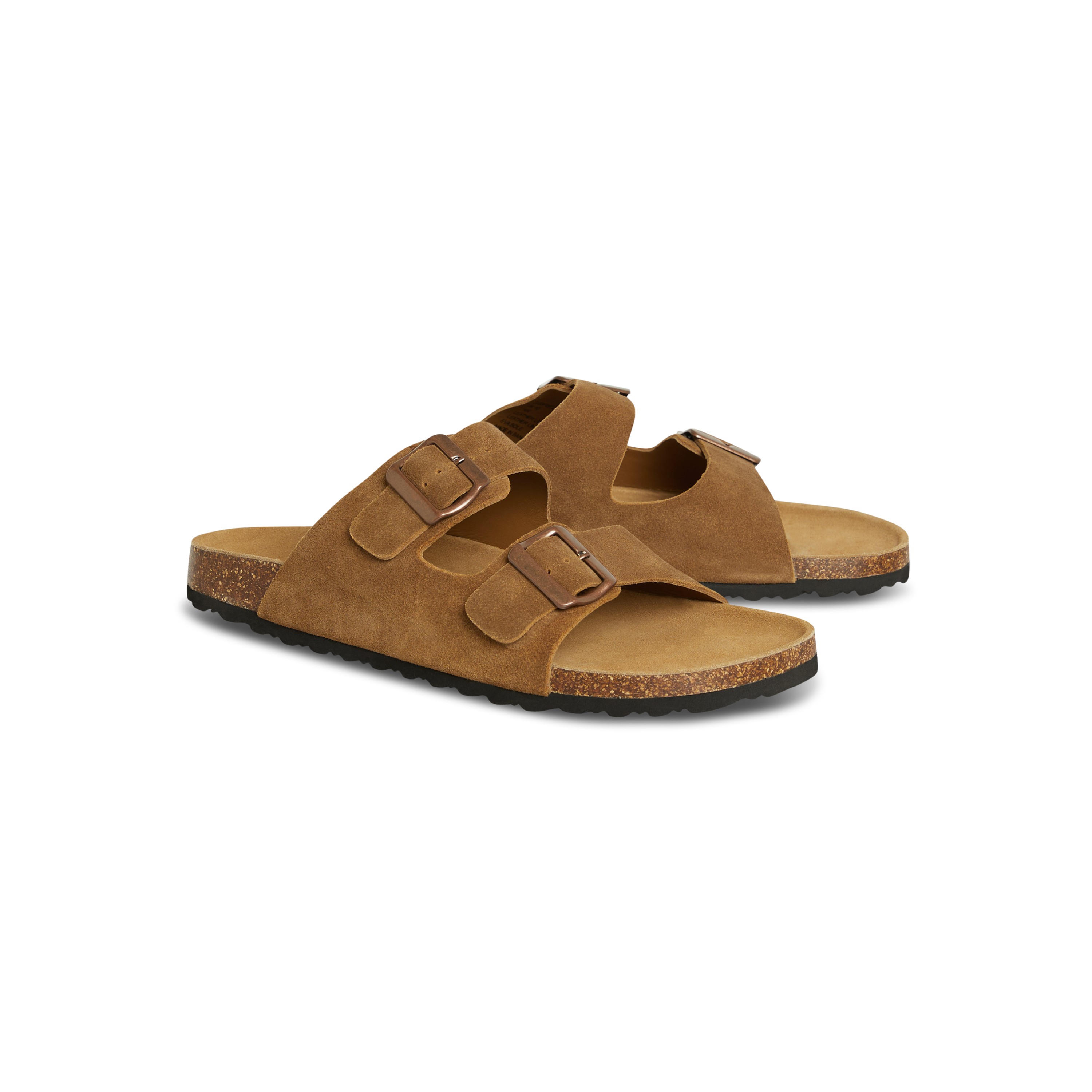 Suede Cork Slide