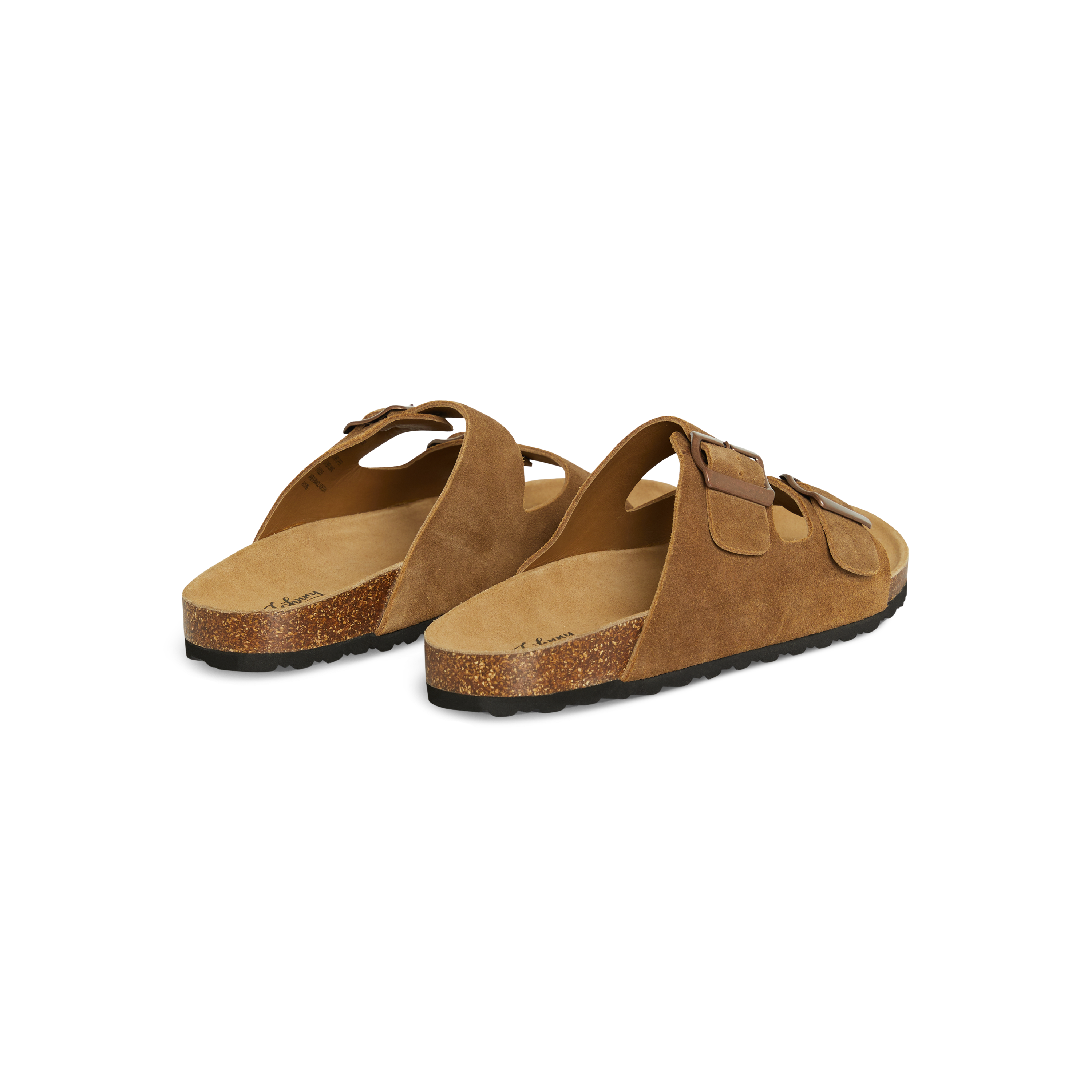 Tan Suede Cork Slide