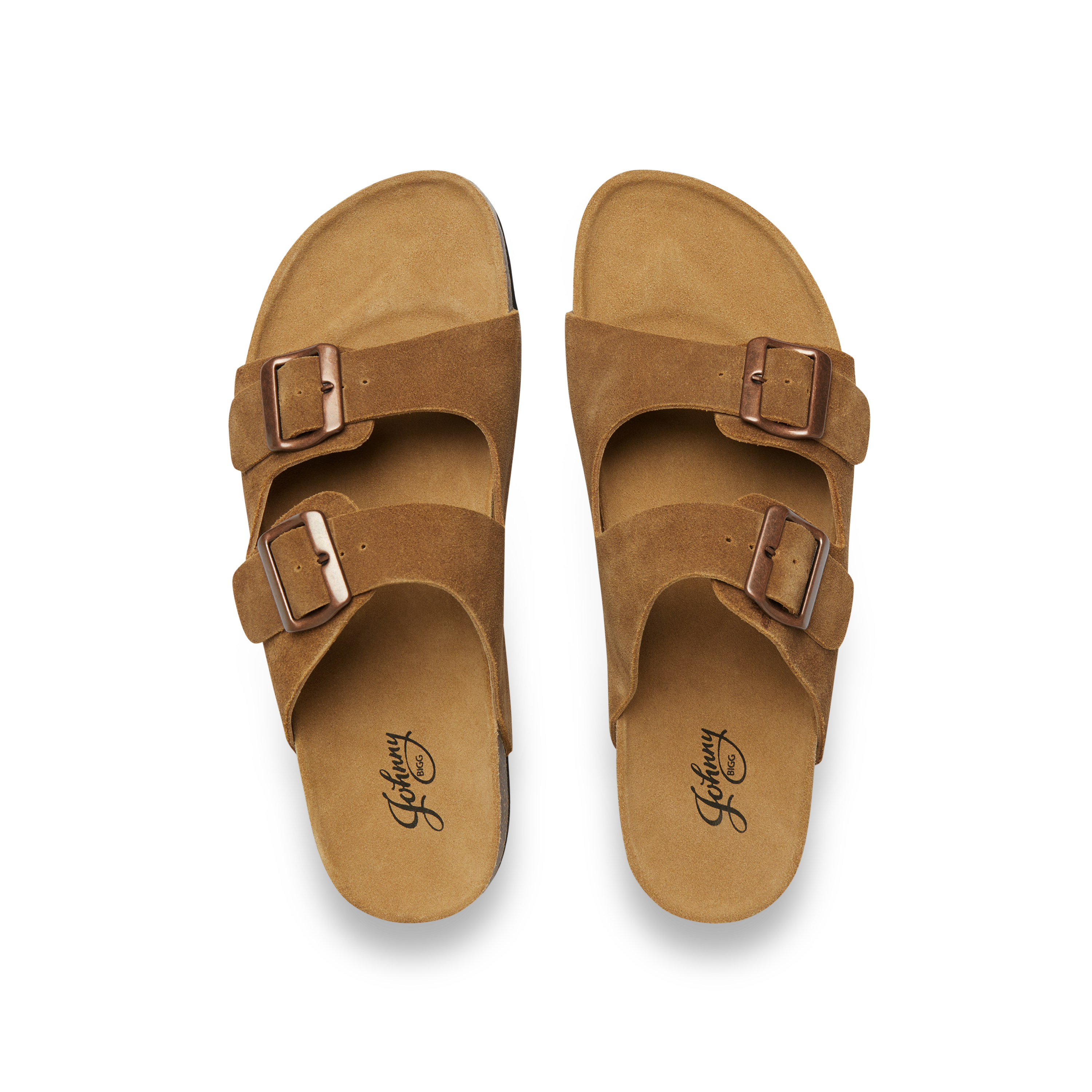 Tan Suede Cork Slide