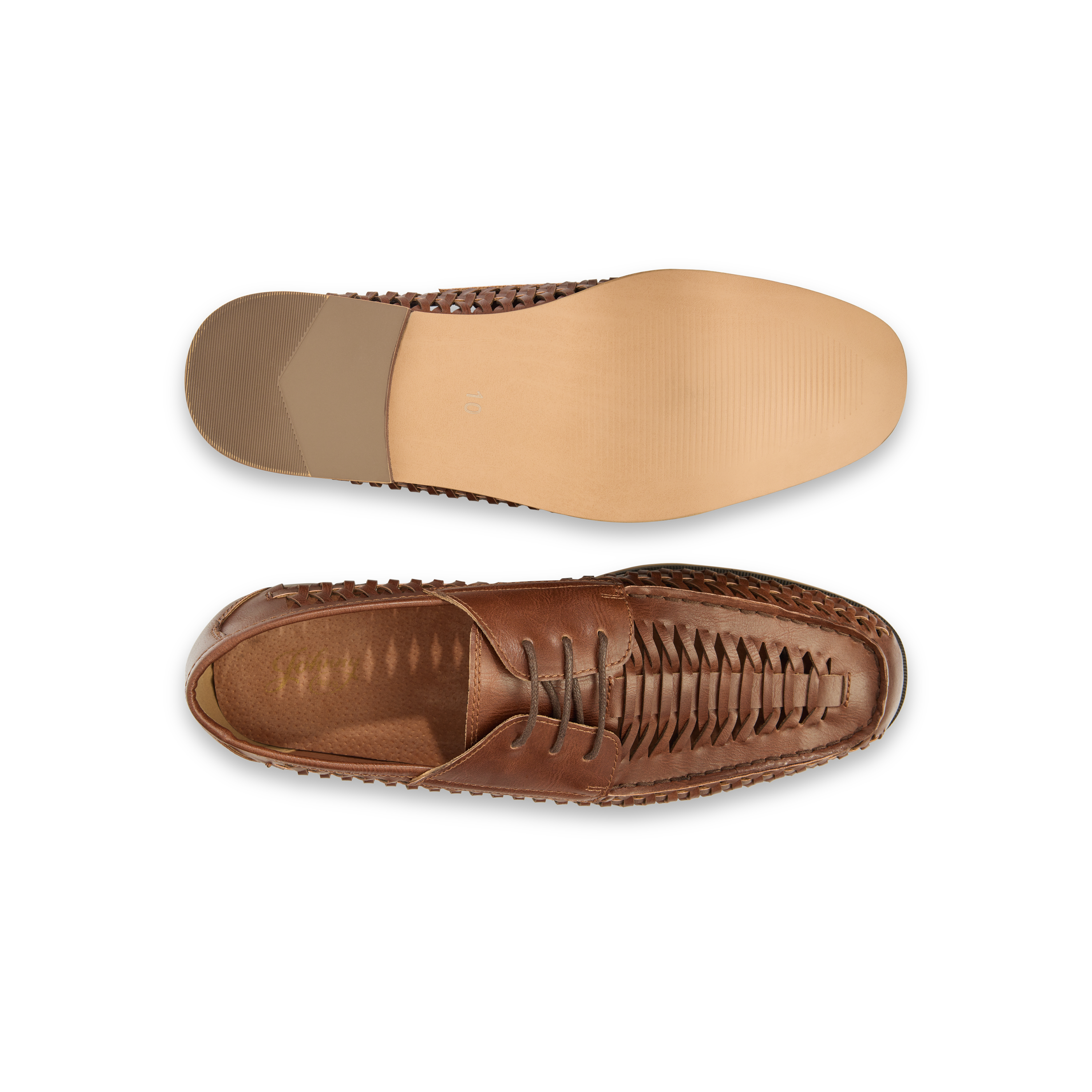 Tan Huarache Lace Up Shoe