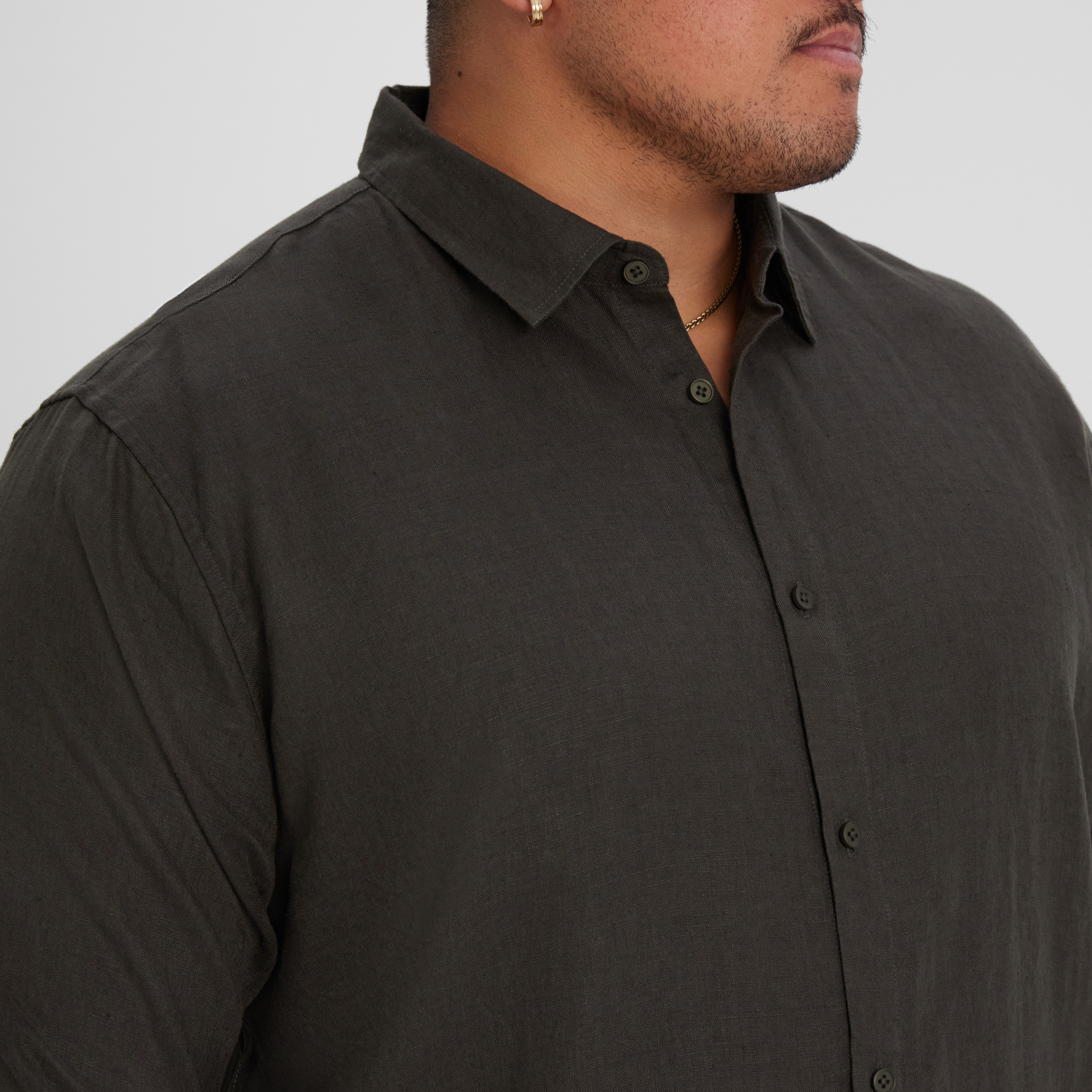 Army Resort Relaxed Fit Linen Shirt