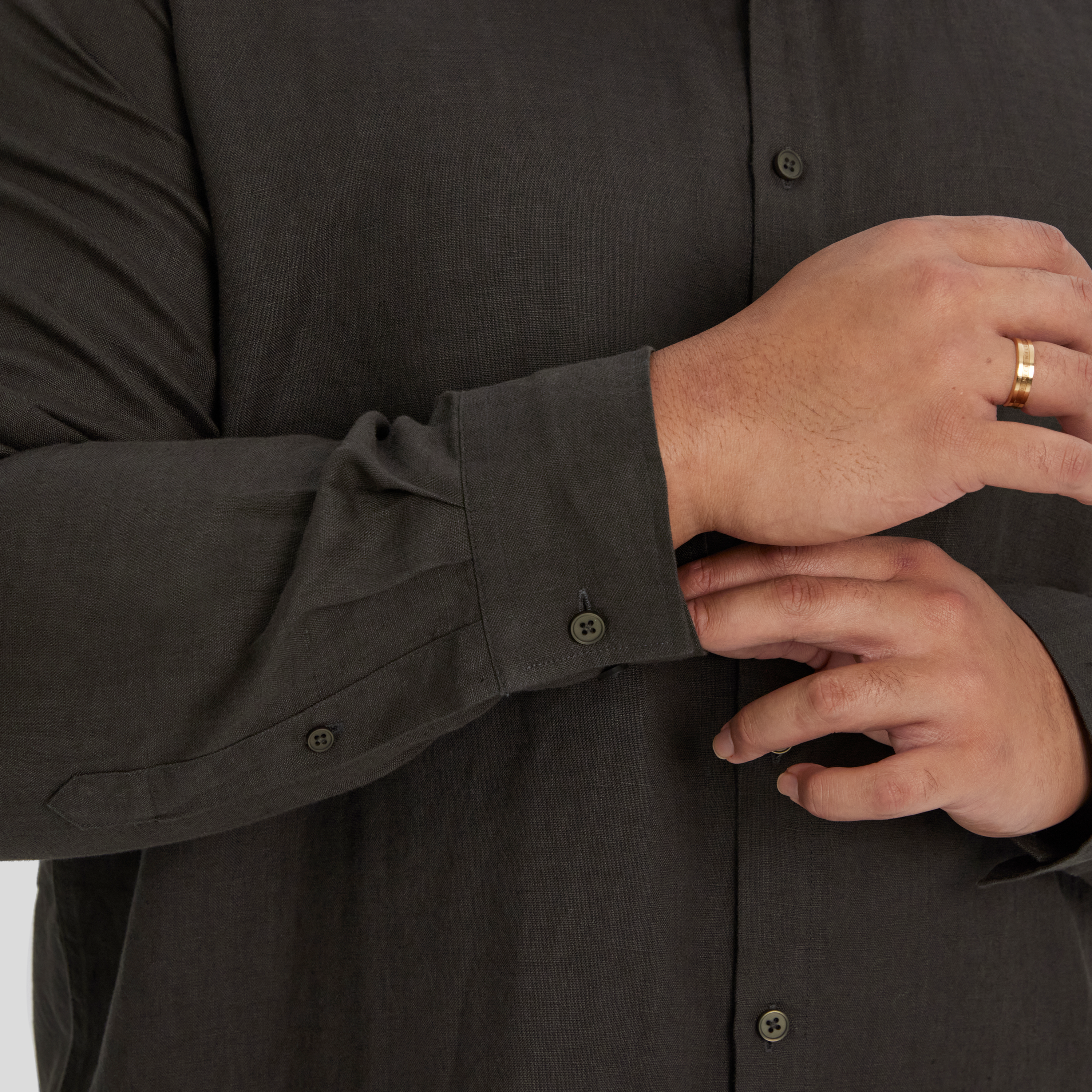 Army Resort Relaxed Fit Linen Shirt