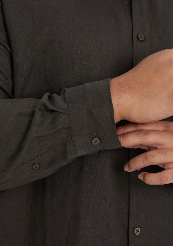 Army Resort Relaxed Fit Linen Shirt