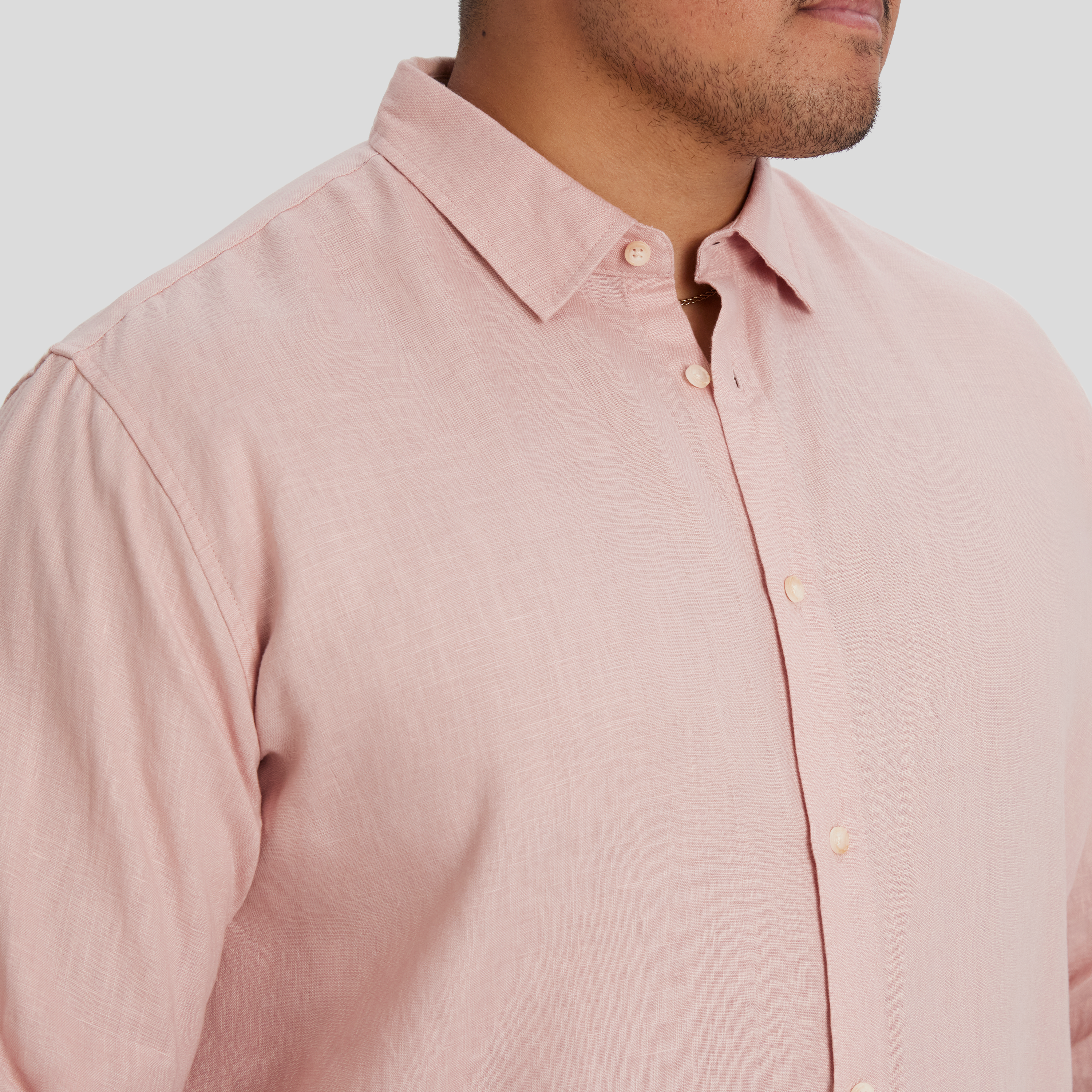 Blush Resort Relaxed Fit Linen Shirt