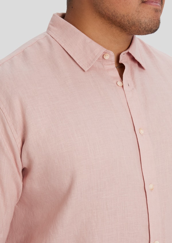 Blush Resort Relaxed Fit Linen Shirt