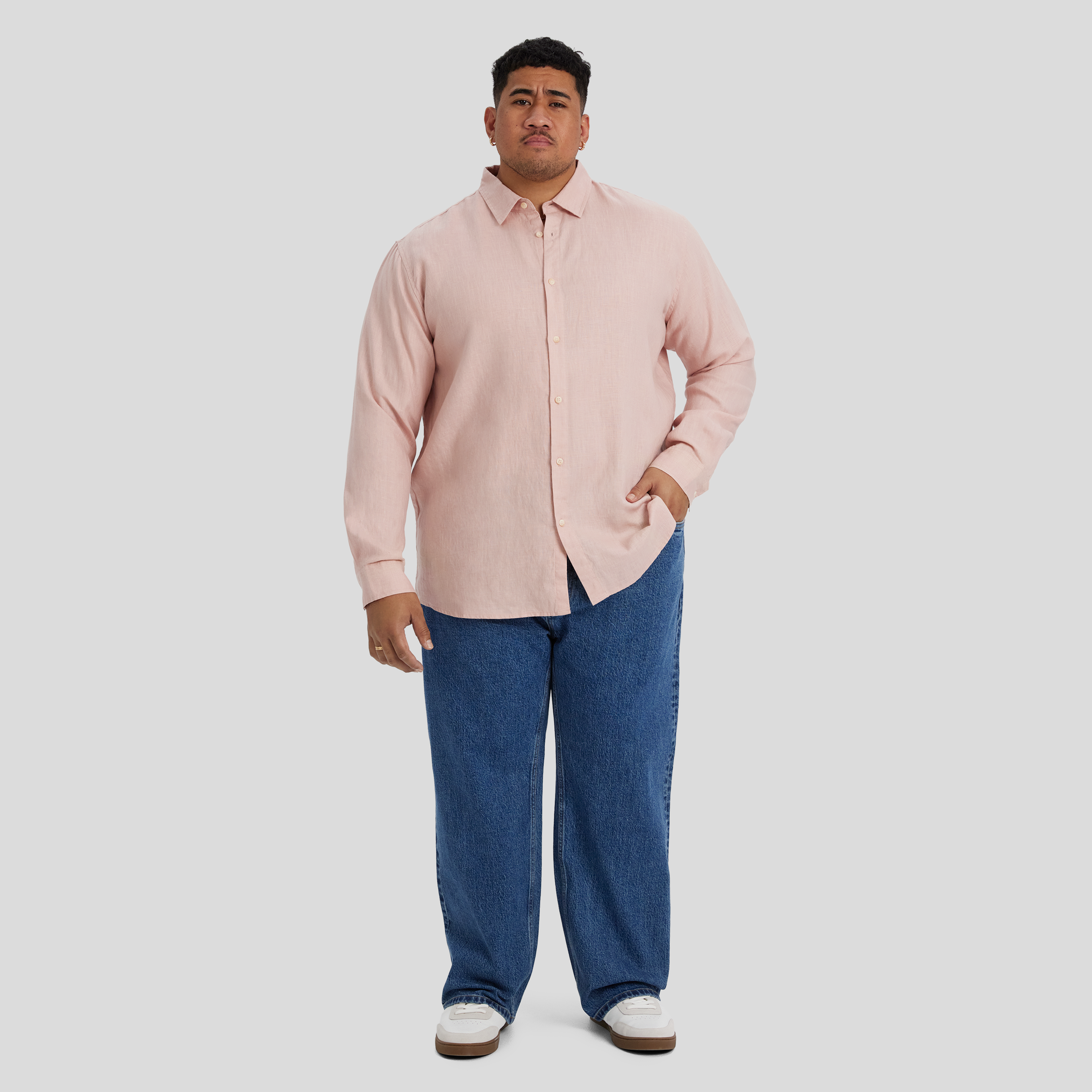 Blush Resort Relaxed Fit Linen Shirt