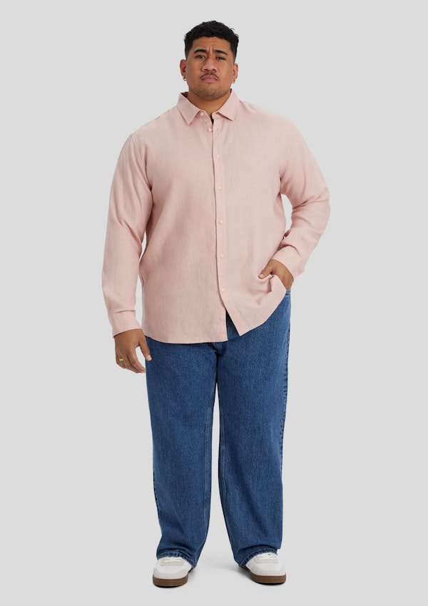 Blush Resort Relaxed Fit Linen Shirt