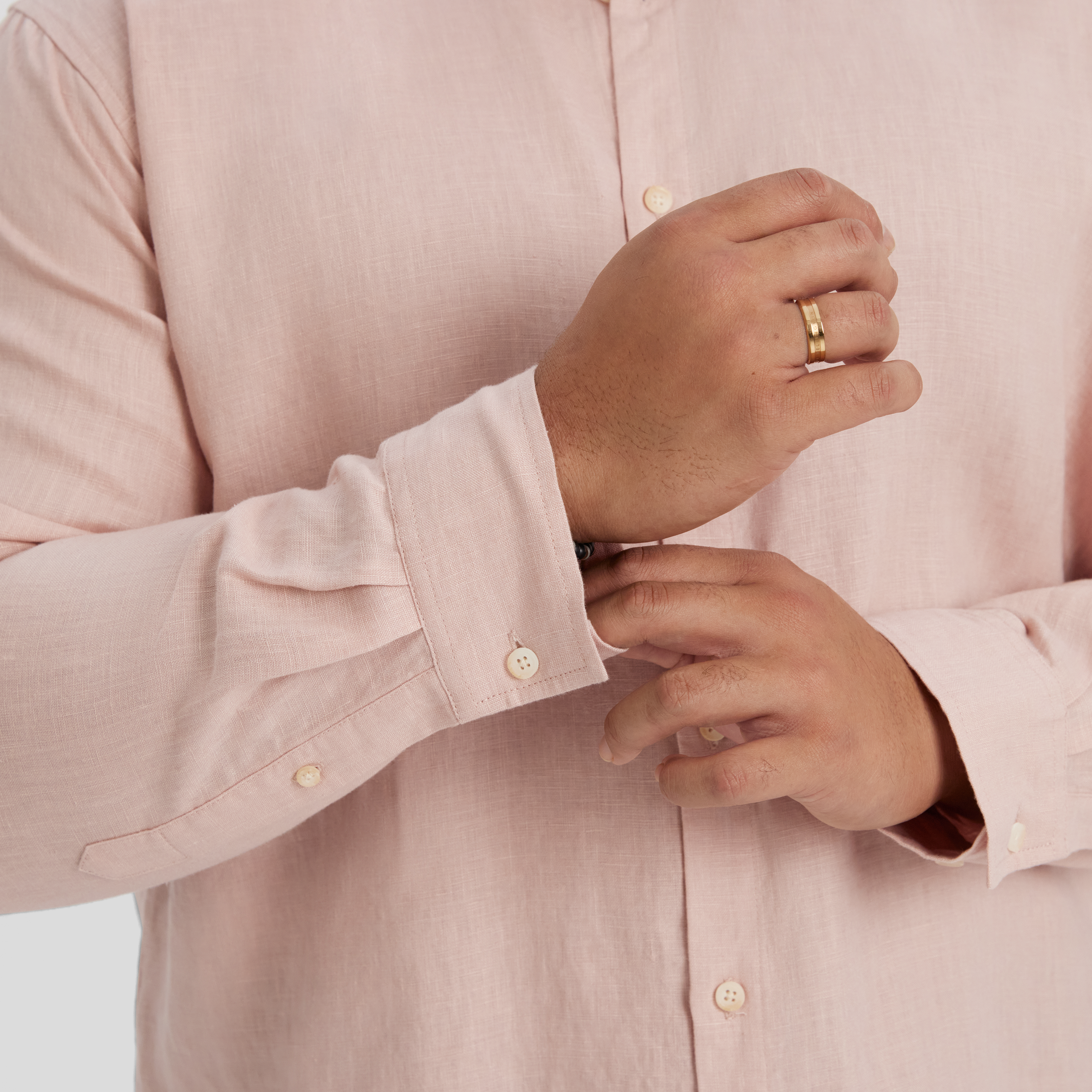 Blush Resort Relaxed Fit Linen Shirt
