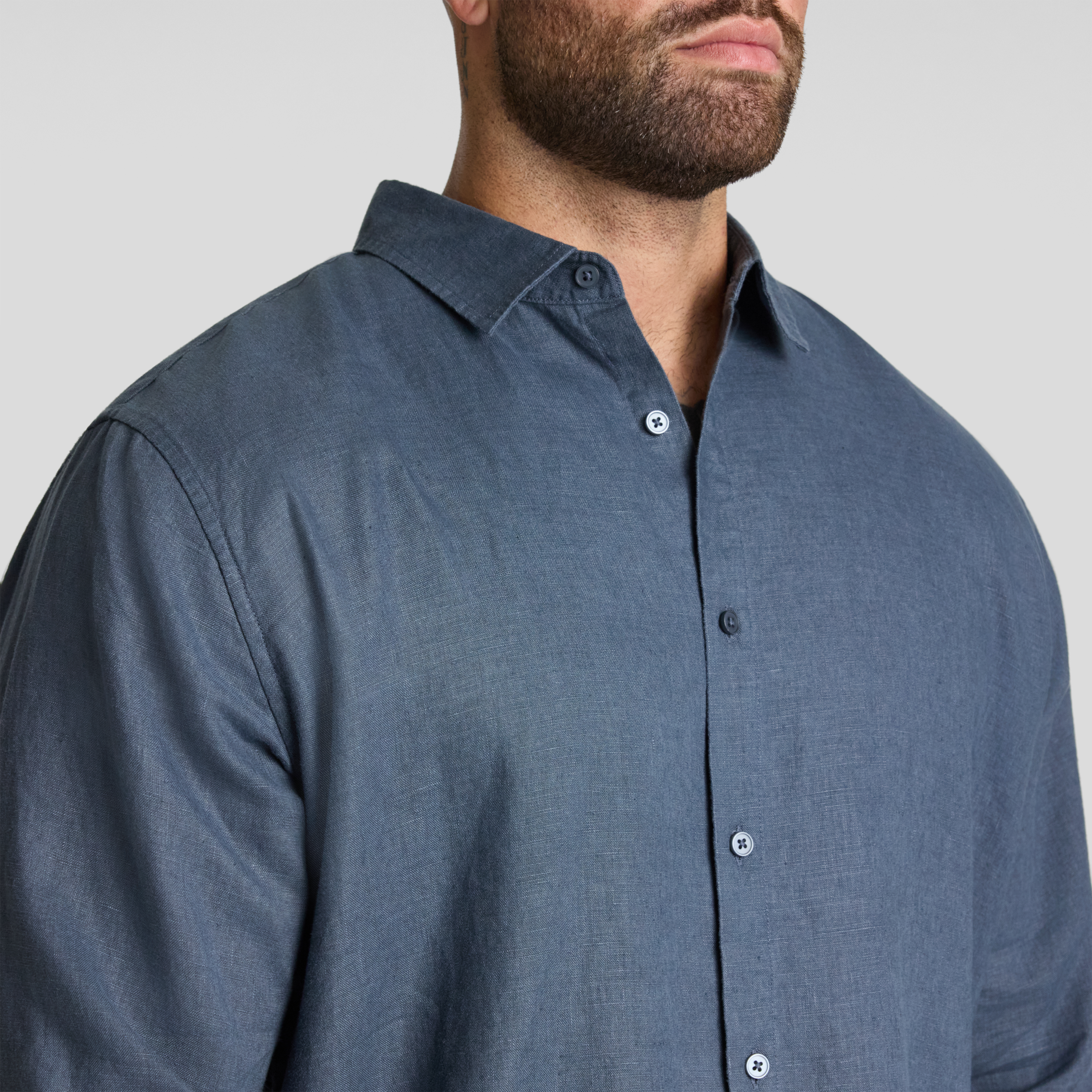 Petrol Resort Relaxed Fit Linen Shirt