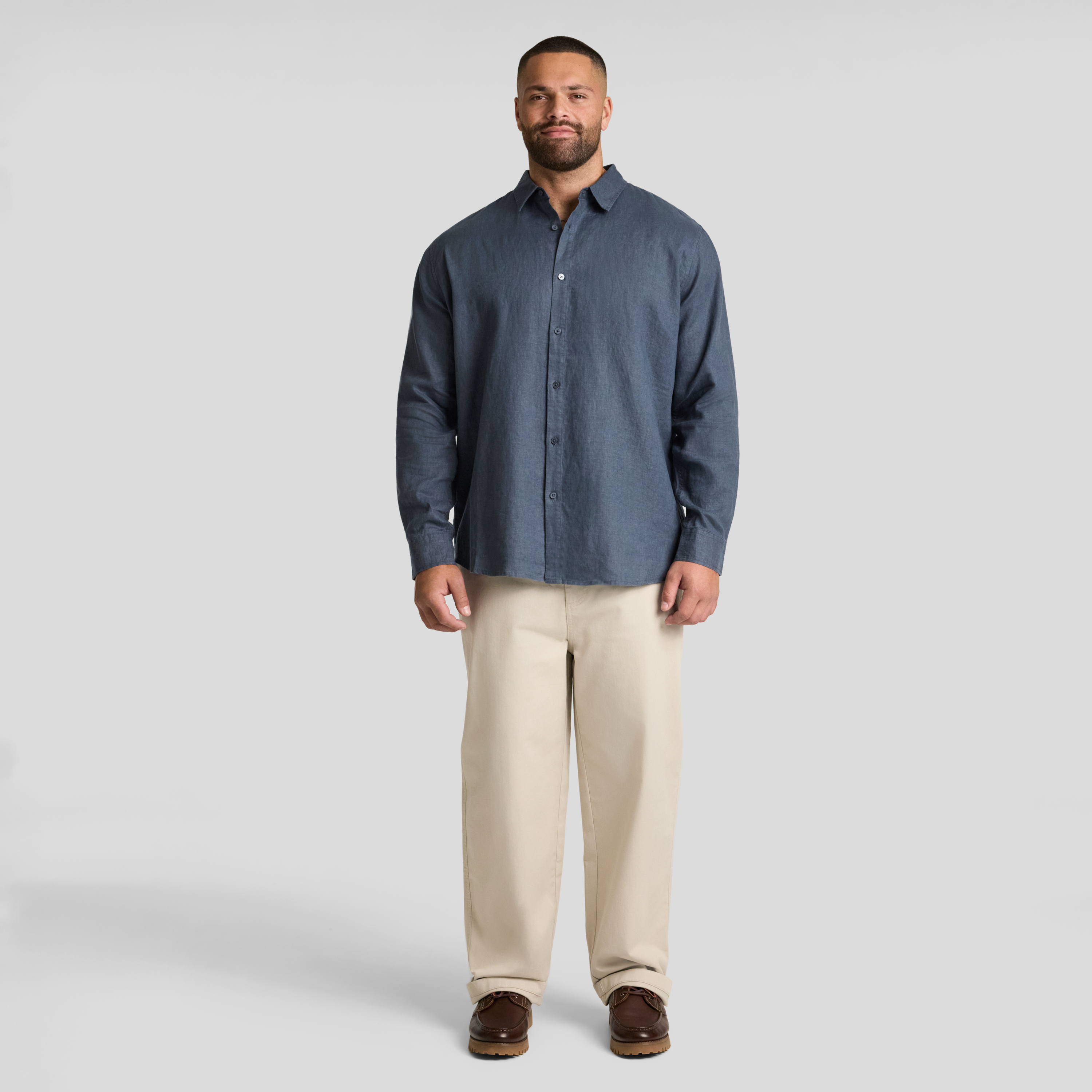 Petrol Resort Relaxed Fit Linen Shirt