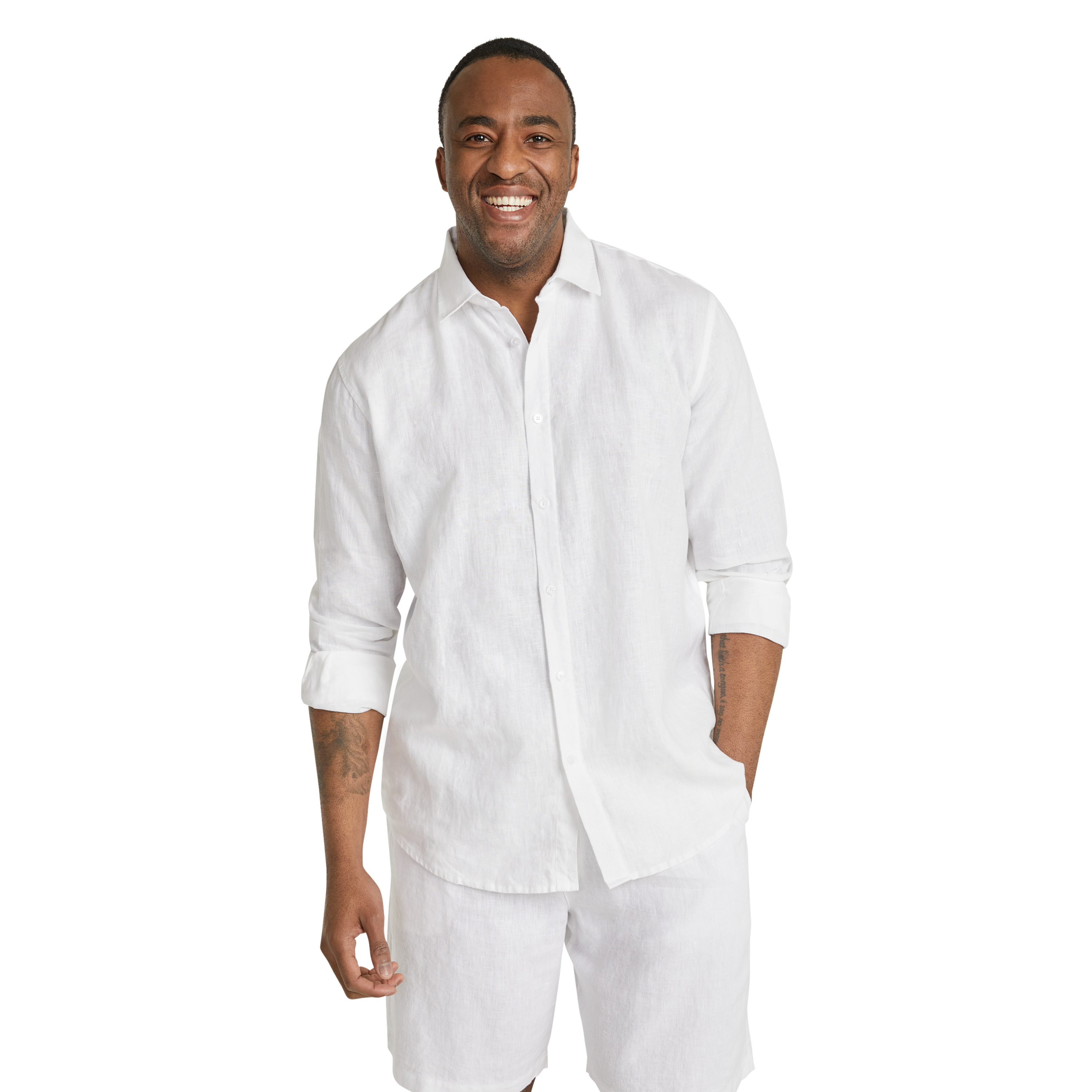 White Resort Relaxed Fit Linen Shirt | Men's Tops | Johnny Bigg US