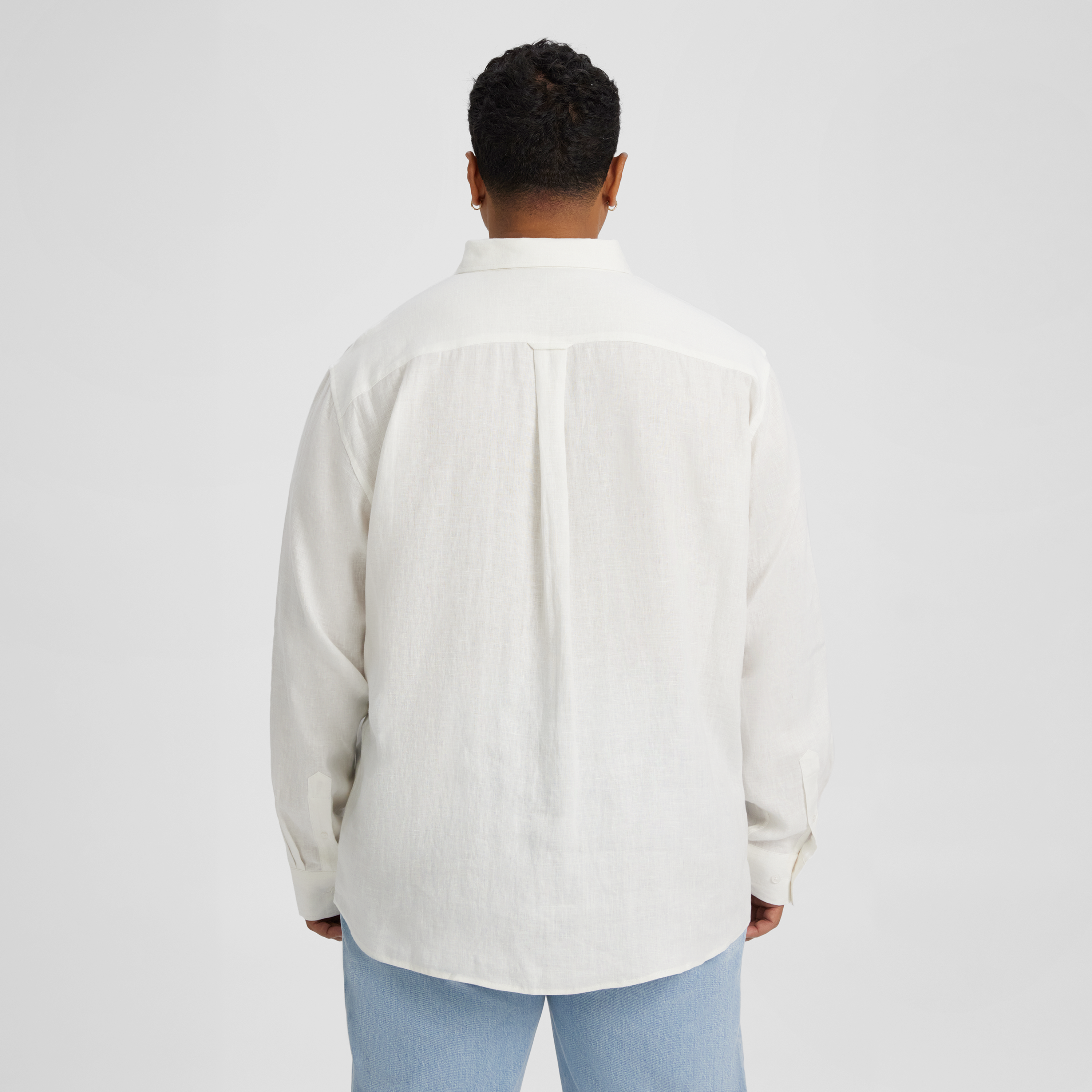 White Resort Relaxed Fit Linen Shirt