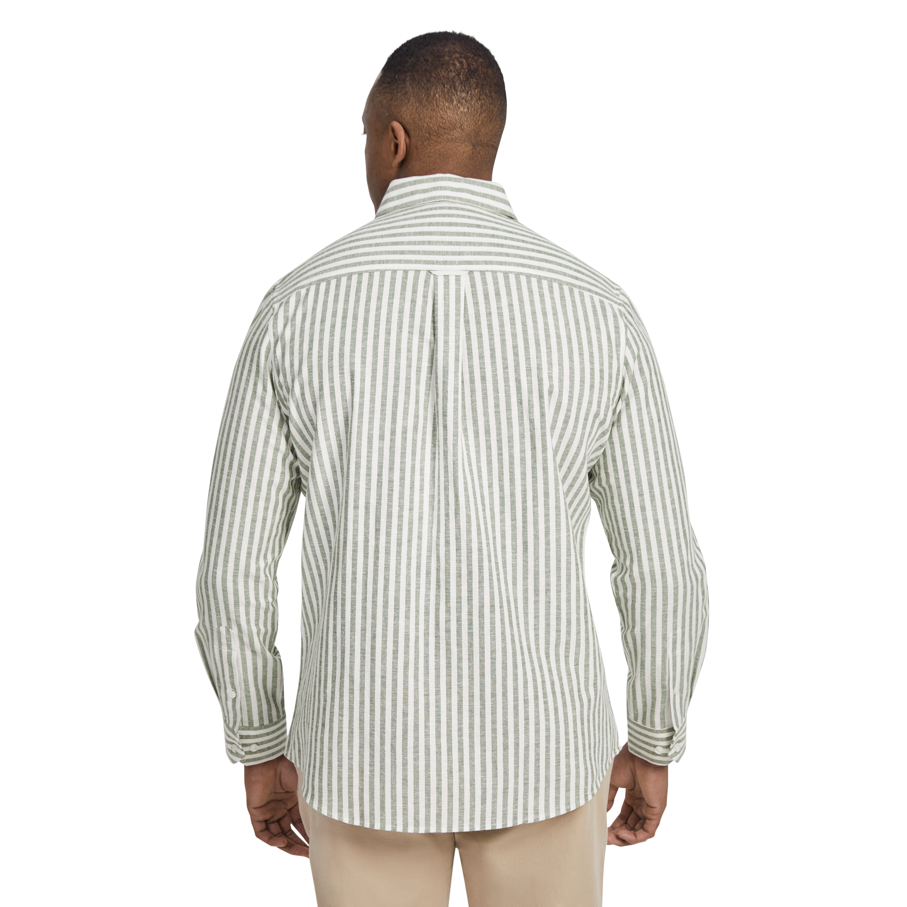 Cilantro Holiday Stripe Linen Shirt